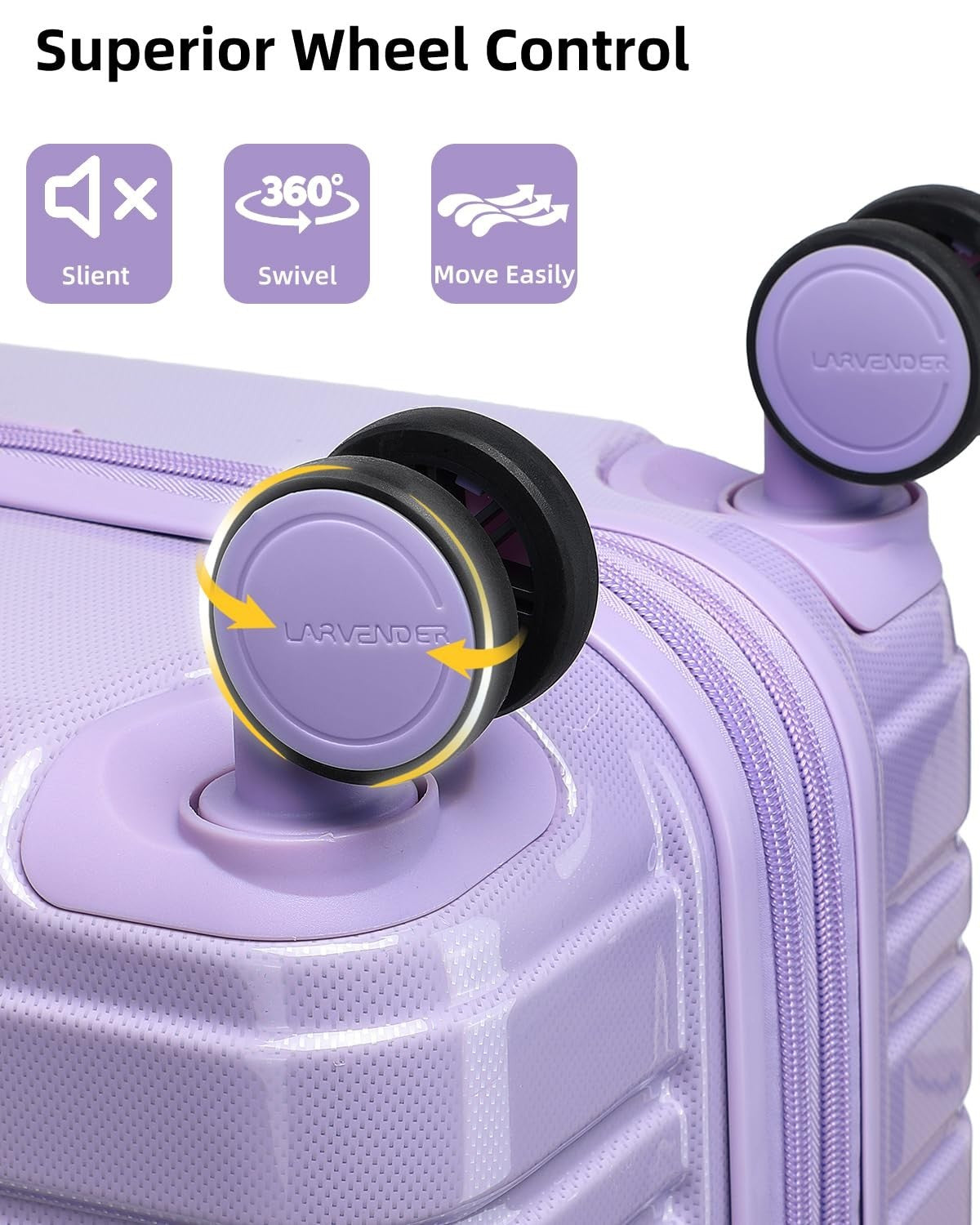 3-Piece Carry-On Luggage Set - 20" Hardshell Suitcase, Duffel Bag, TSA Lock, Lig5