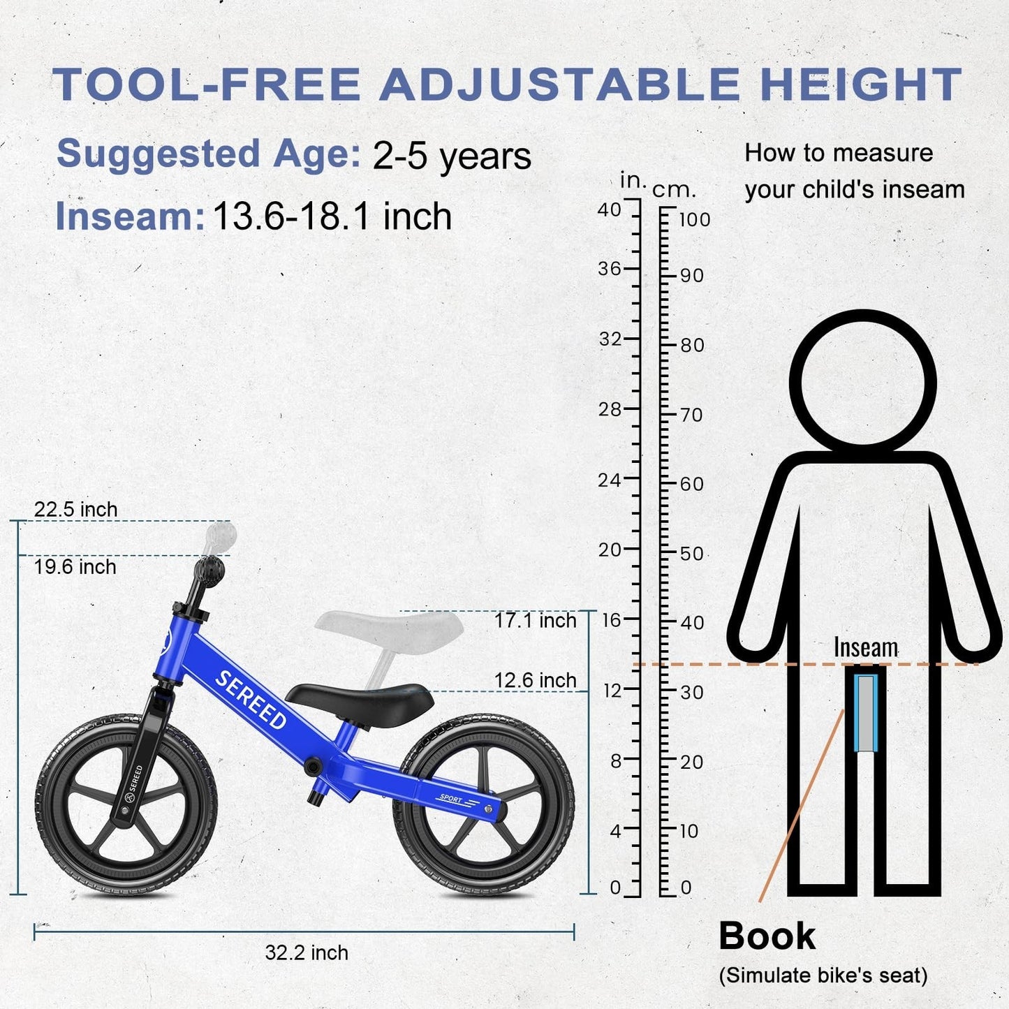 No Pedal Toddler Balance Bike for Ages 2 5, Adjustable, Custom Stickers, Gift Id3