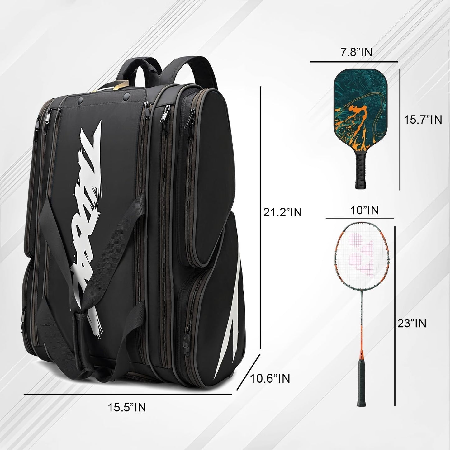 Optimized eBay Title:  "Large Pickleball Paddle Bag for 4 Paddles - Extra Pocke5