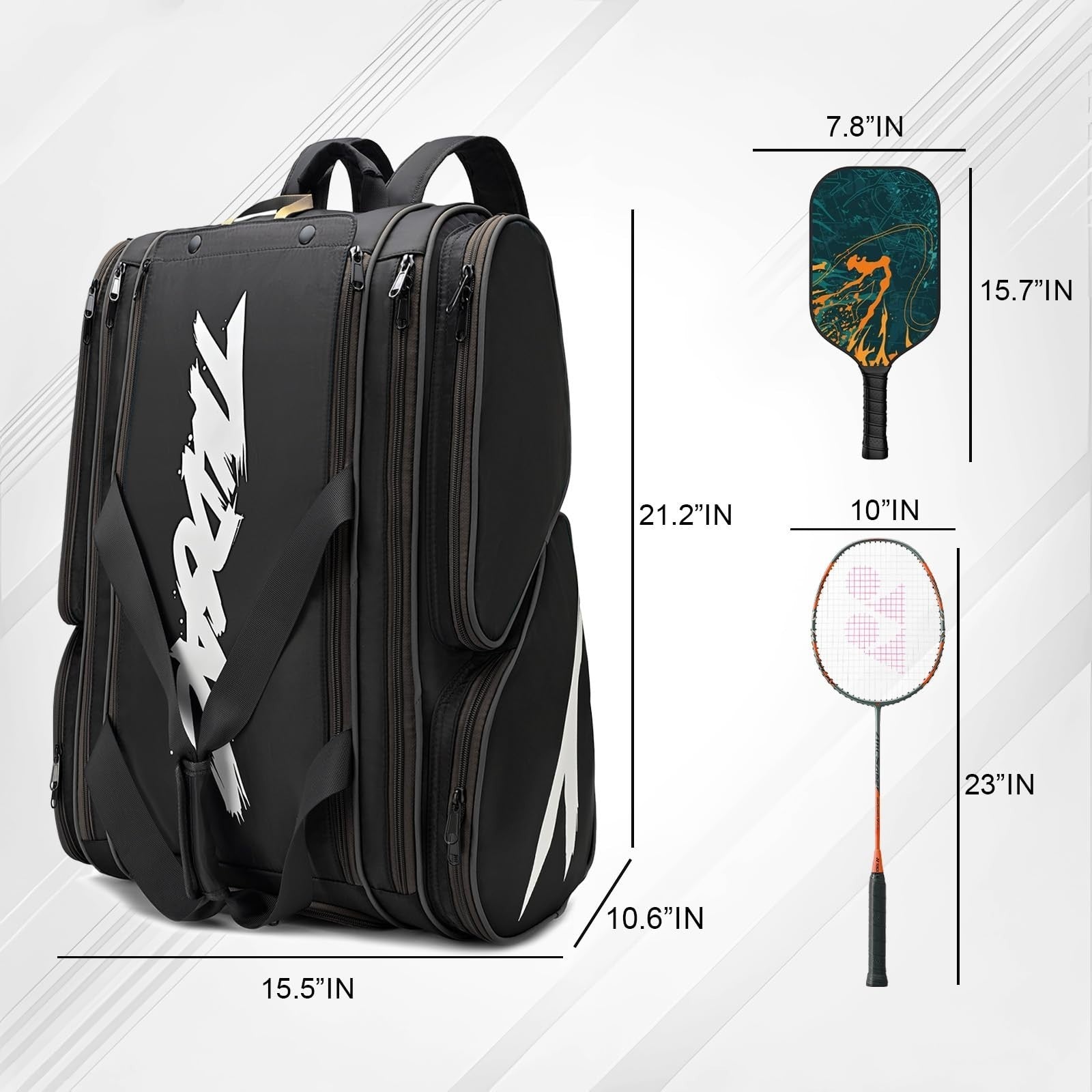 Optimized eBay Title:  "Large Pickleball Paddle Bag for 4 Paddles - Extra Pocke5