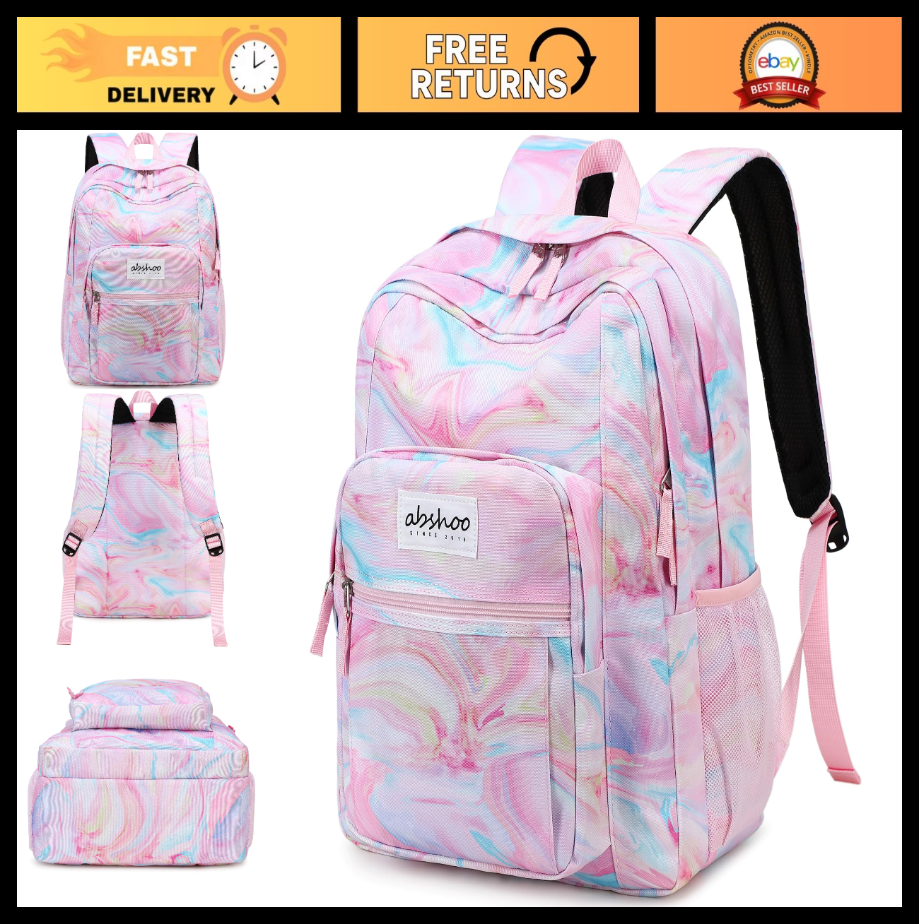 Water Resistant Tie Dye Women's Backpack for School, College & Travel   Stylish0