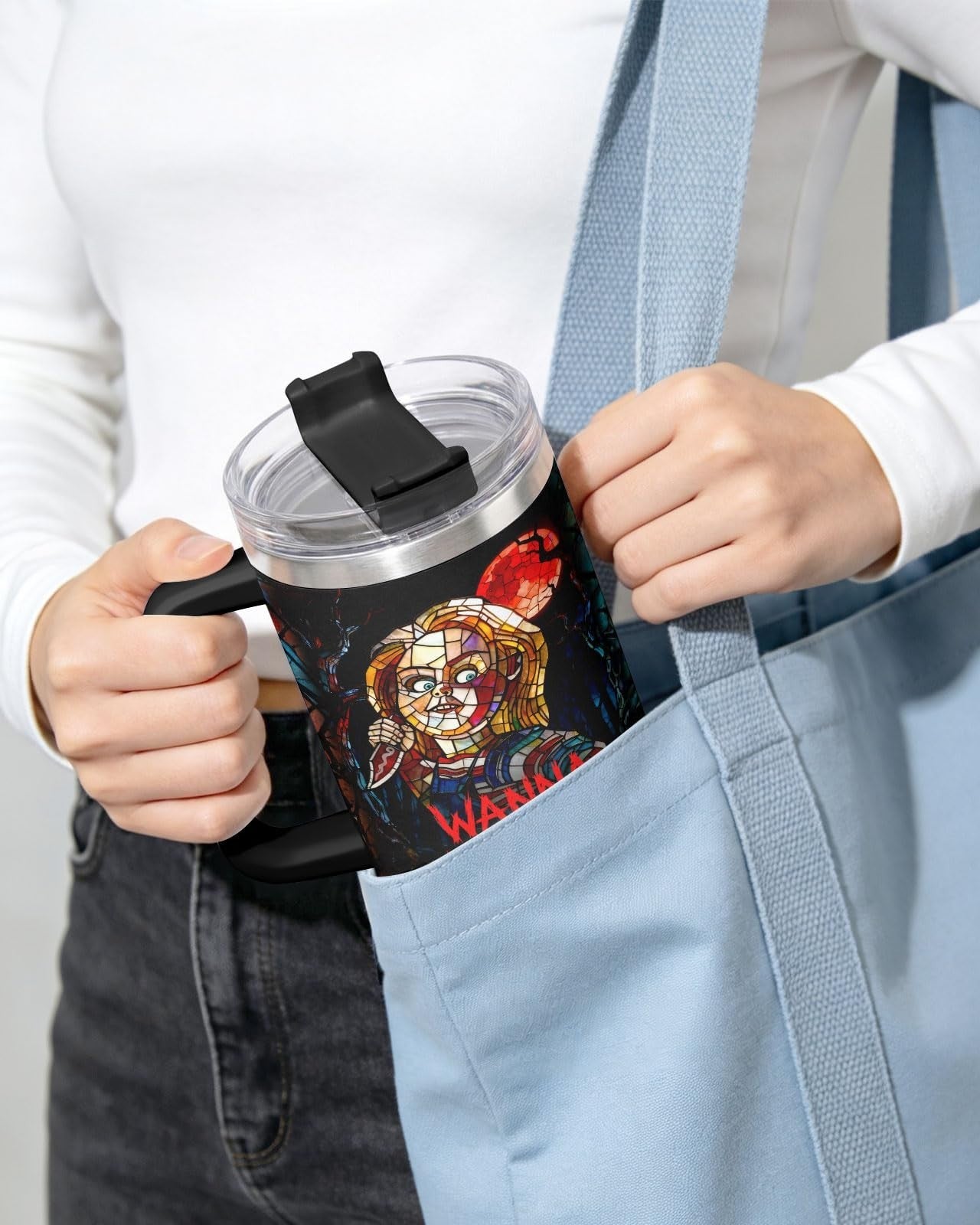 Here’s an optimized eBay title for the product:"40oz Insulated Travel Mug with2