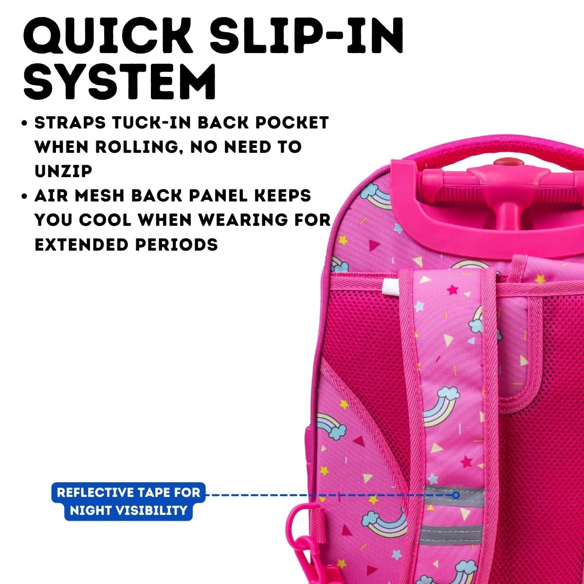 Sparkle Rolling Backpack for Kids   Lightweight, Durable, School Travel Bag5