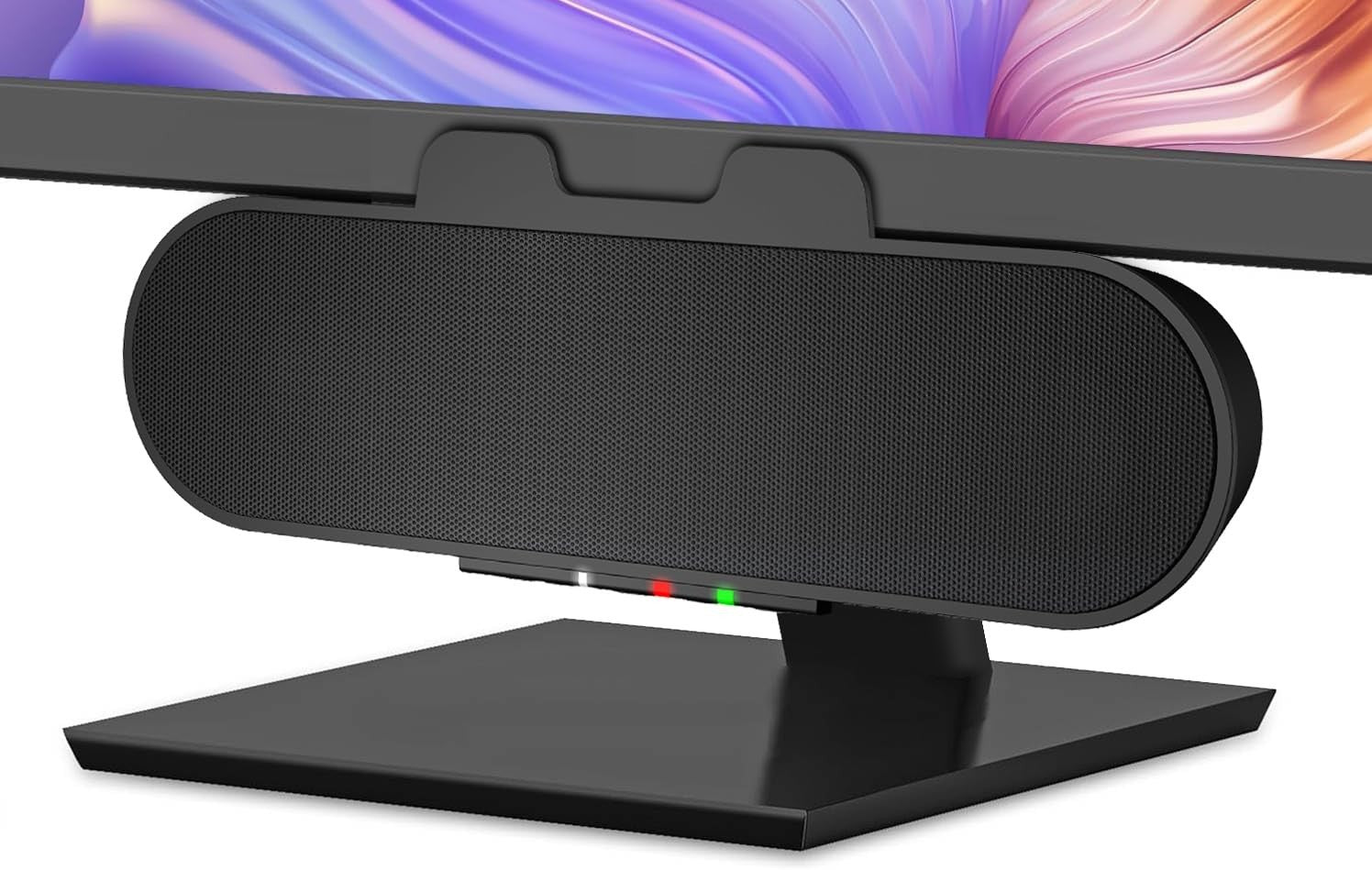 USB & Bluetooth Speaker Bar, 20W PC Speaker with Speakerphone, Clamps to Monitor1