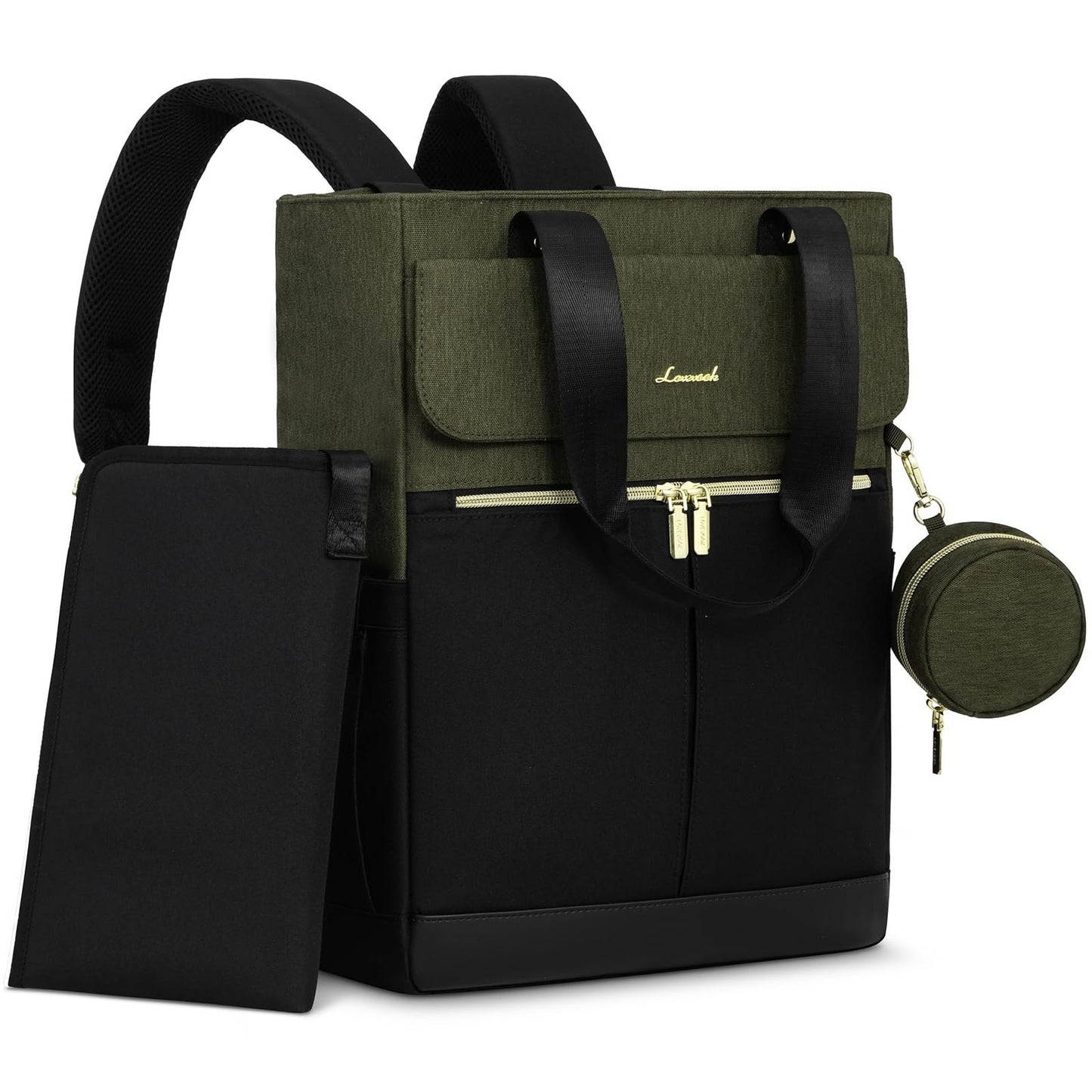 Stylish Diaper Bag Backpack & Tote with Insulated Pockets & Changing Pad1