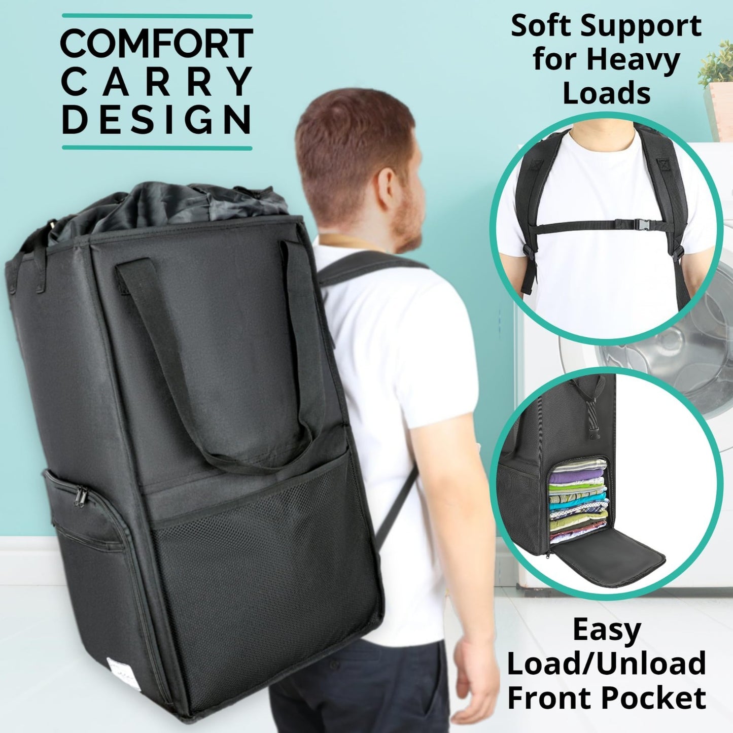 Optimized eBay Title:  "Extra Large Portable Laundry Backpack - Durable, Foldab3