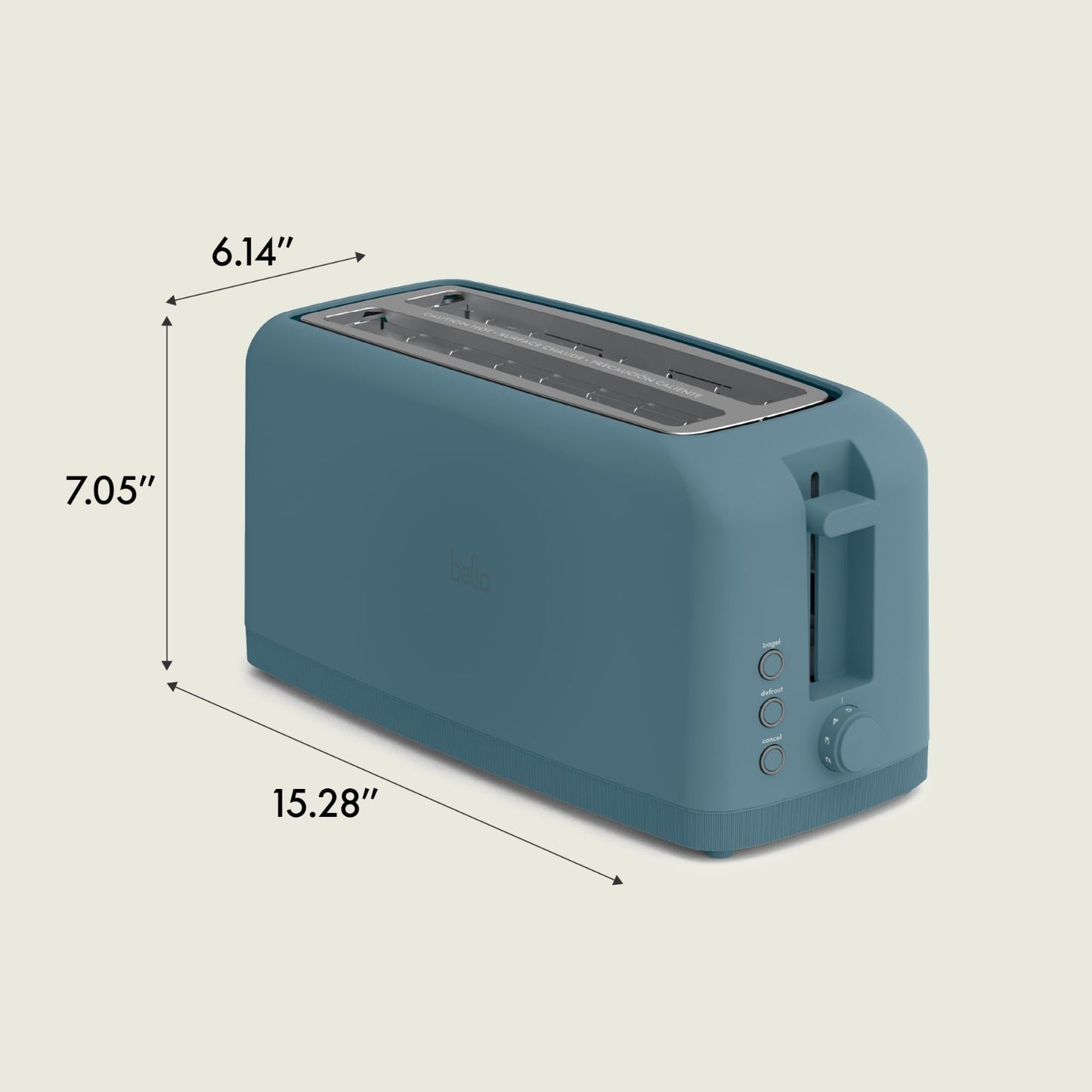 Slim 4 Slice Toaster, Extra Long & Wide Slots, Compact Design, Kitchen Essential2
