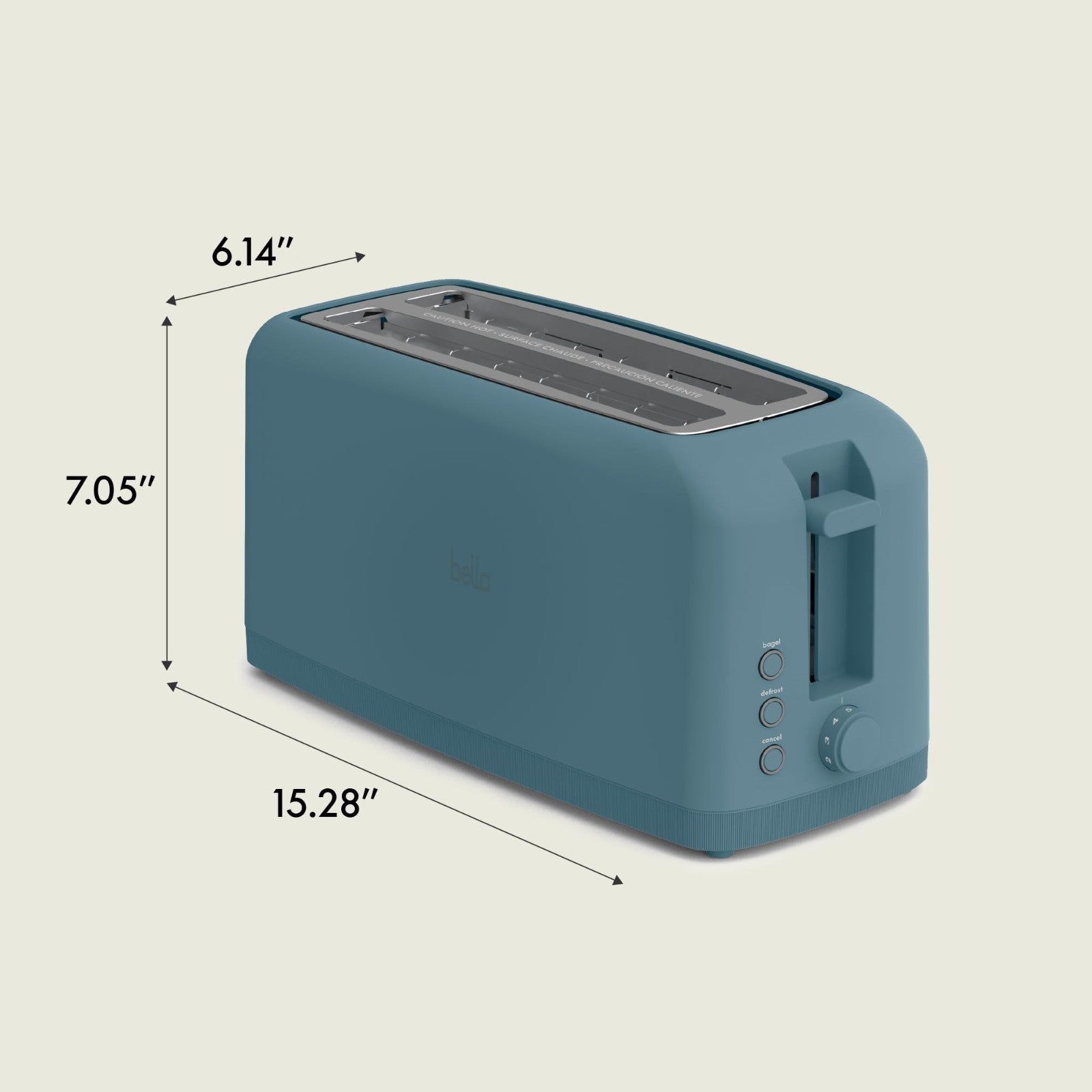 Slim 4 Slice Toaster, Extra Long & Wide Slots, Compact Design, Kitchen Essential2