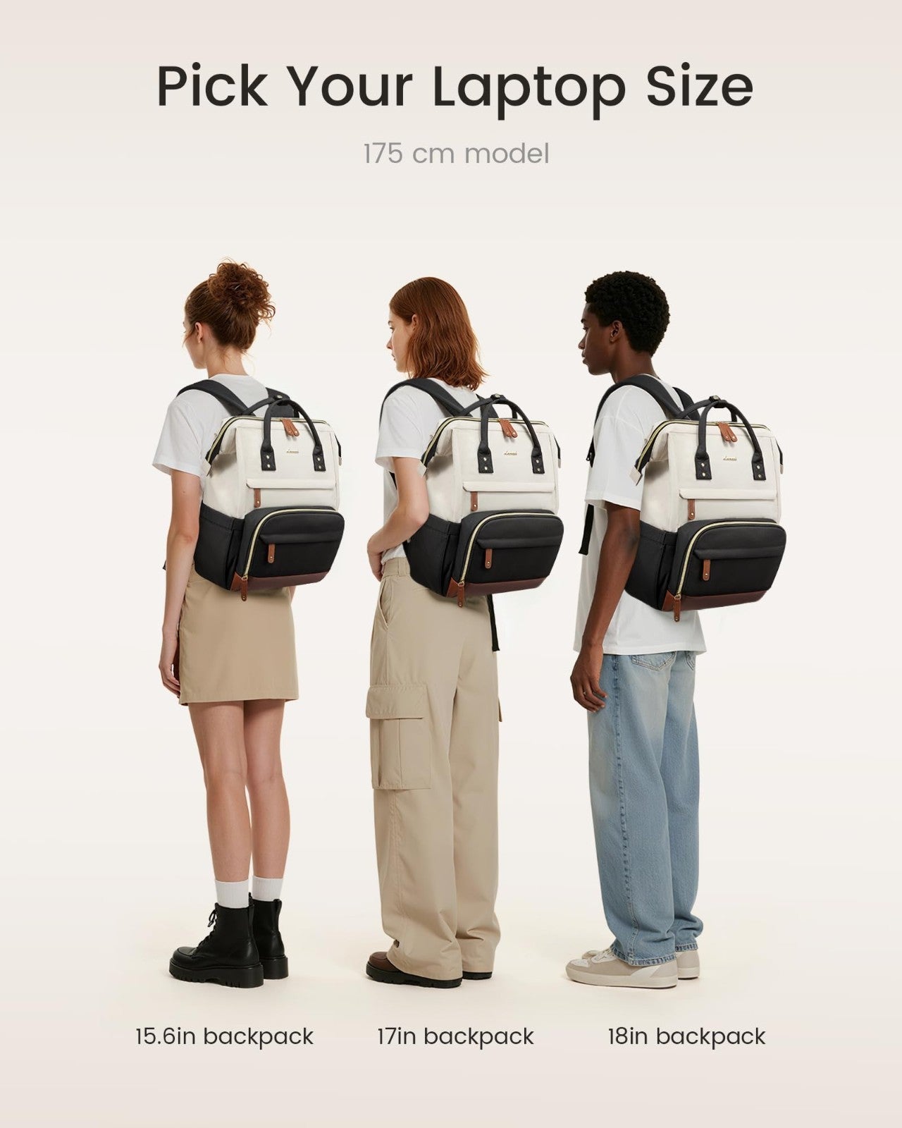 Stylish 15.6" Laptop Backpack for Women, Large Capacity, Waterproof College Bag,5