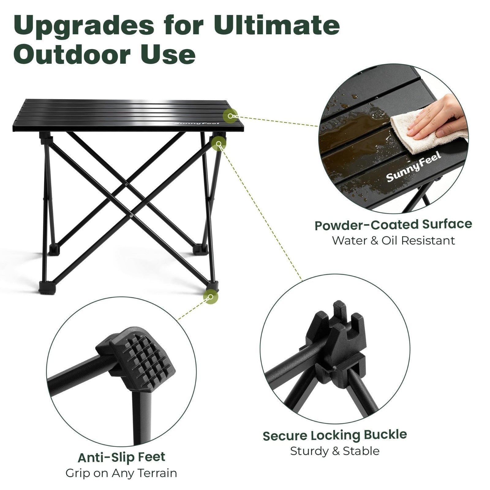 Compact Ultralight Folding Camping Table - Portable Picnic Table with Carry Bag4