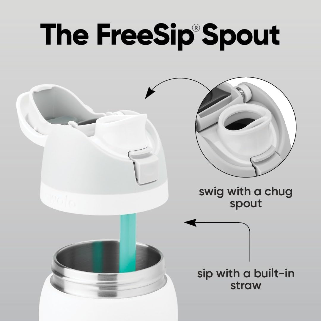 32oz Stainless Steel Water Bottle with FreeSip   Grey/Brown Eco Friendly Design4