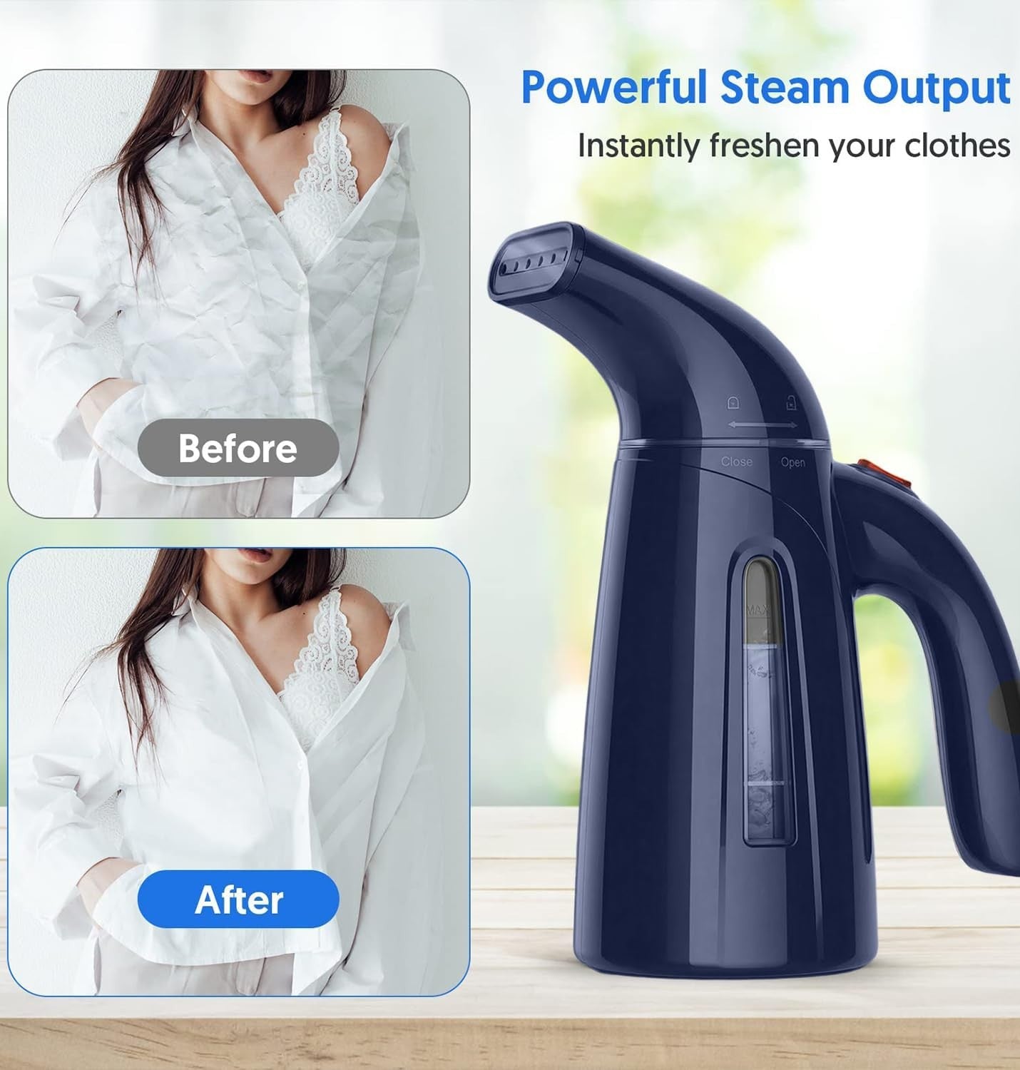 Handheld Clothes Steamer, 700W Portable Travel Steam Iron, 240ml Capacity, Deep5