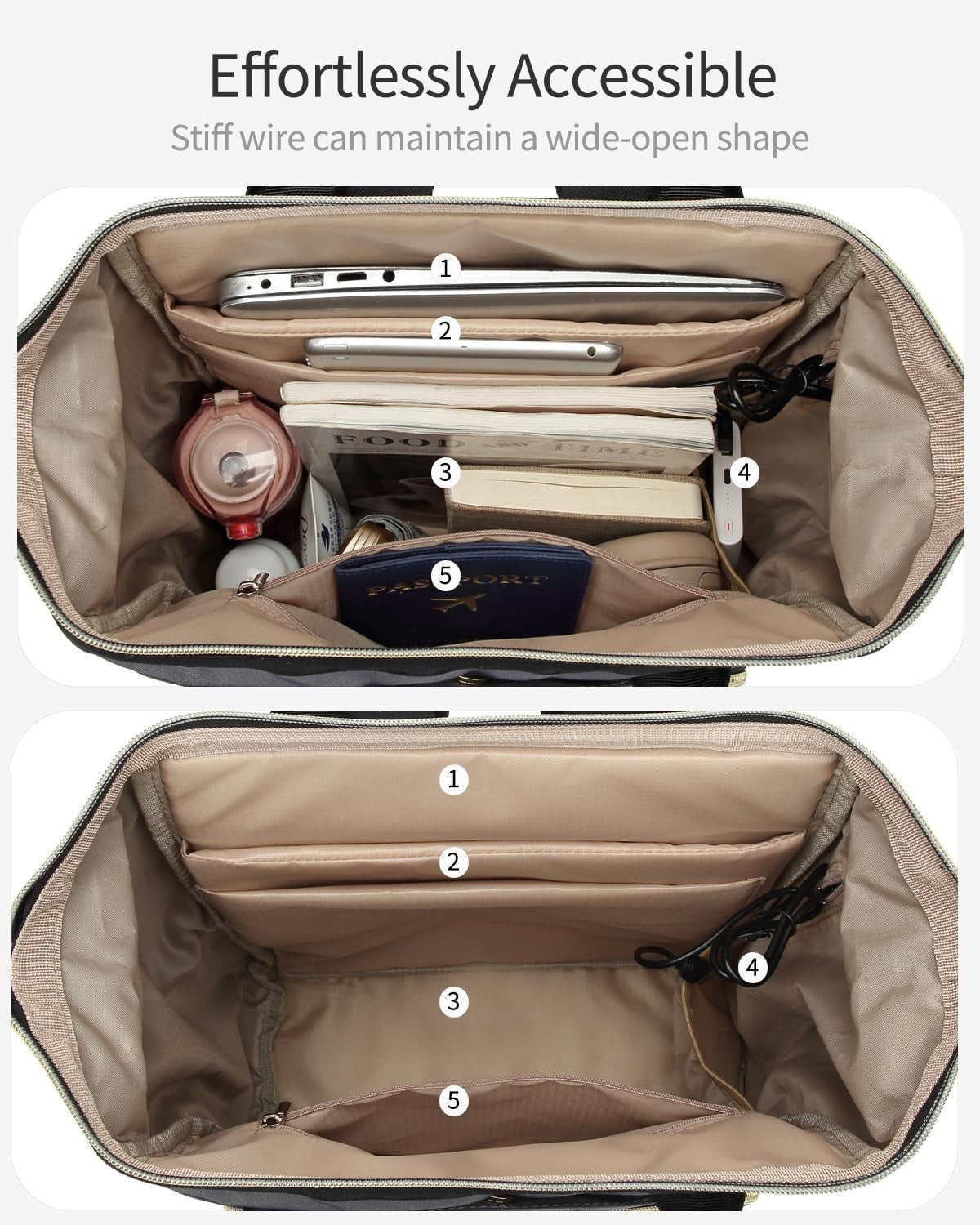 Stylish Laptop Backpack for Women   USB Charging, Cup Holder, Travel Bag, Colleg3