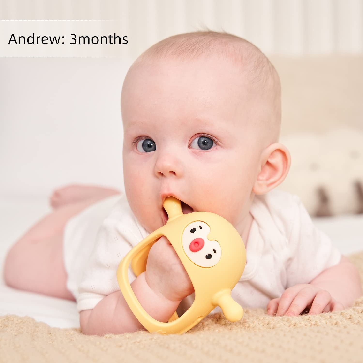 2 Pack Penguin Teething Toys for Babies 0 6 Months, Infant Teethers & Mittens, L2