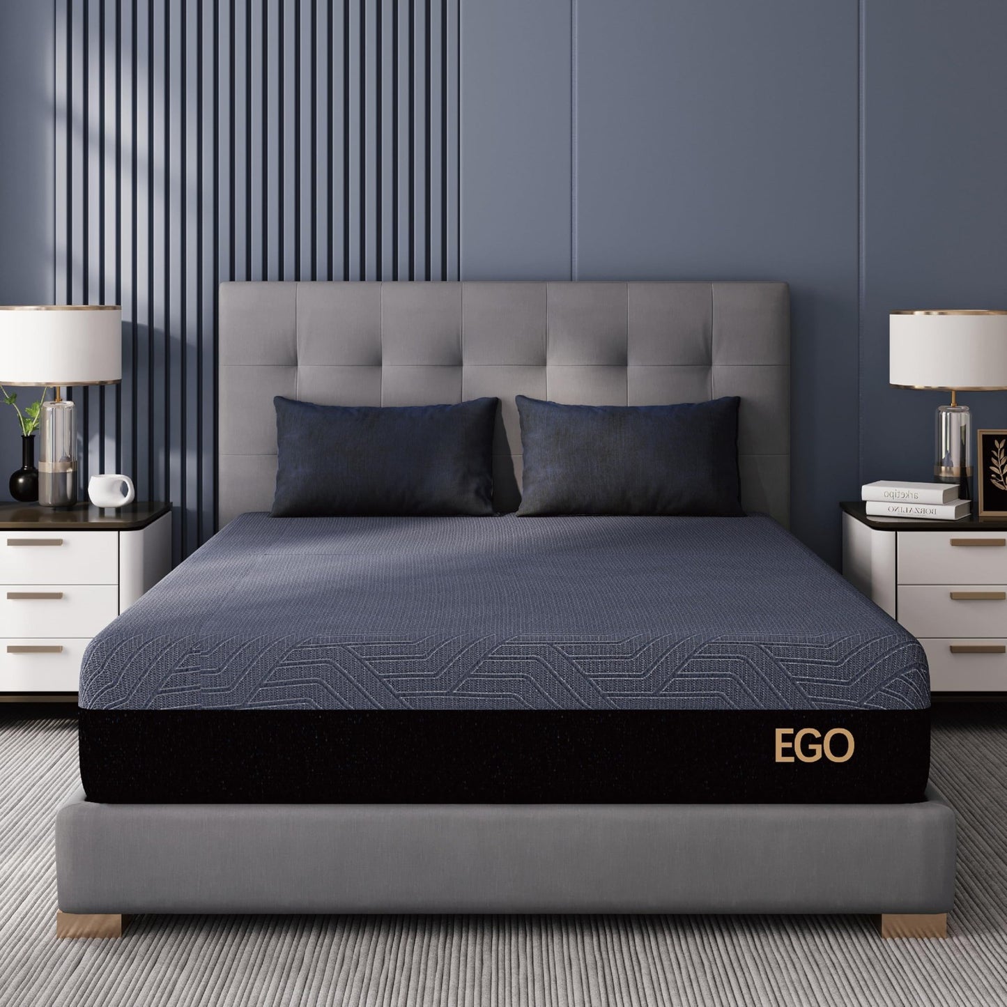 10" King Memory Foam Mattress for Back Pain Relief | Medium Firm, Copper Gel, Ce1