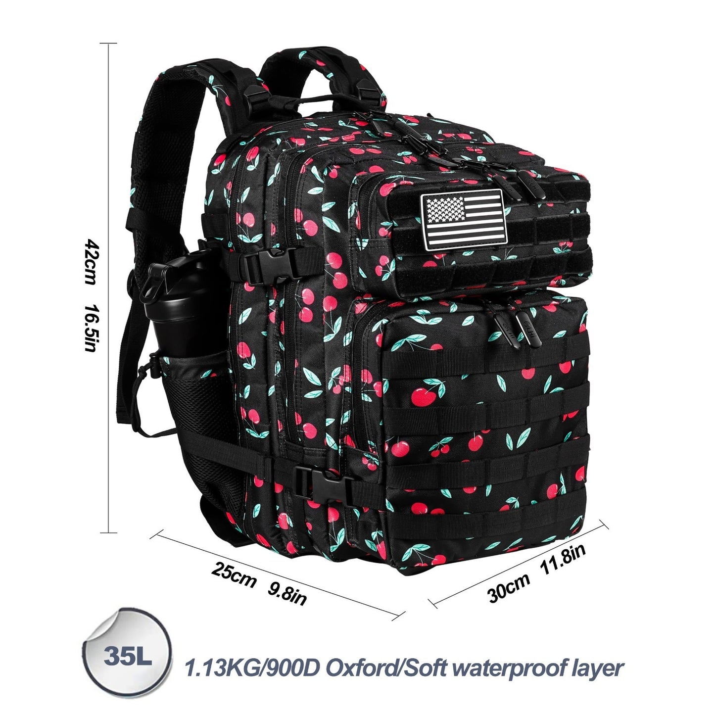 Tactical Military Backpack 25L/35L   Army Assault Pack Rucksack with Water Bottl2
