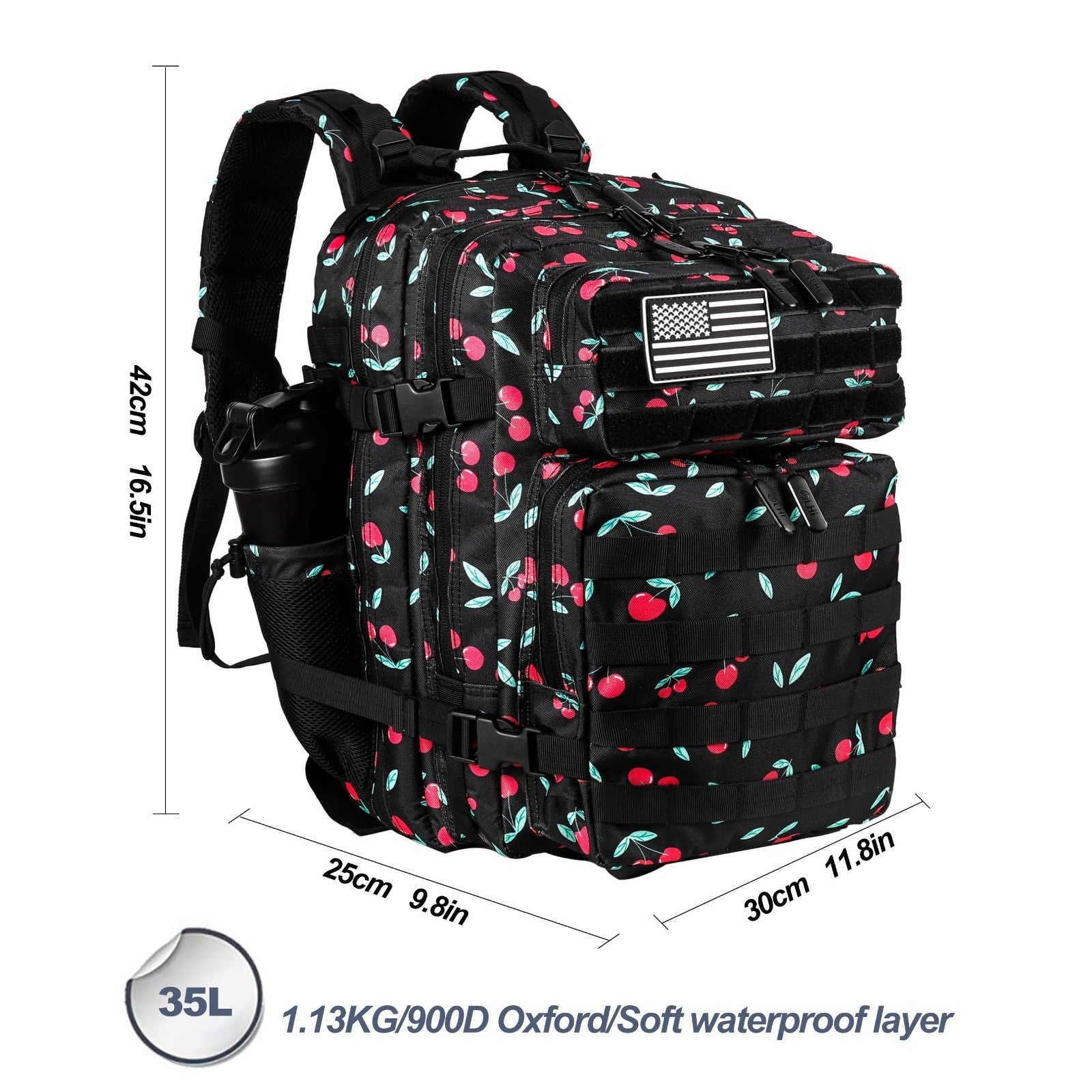 Tactical Military Backpack 25L/35L   Army Assault Pack Rucksack with Water Bottl2