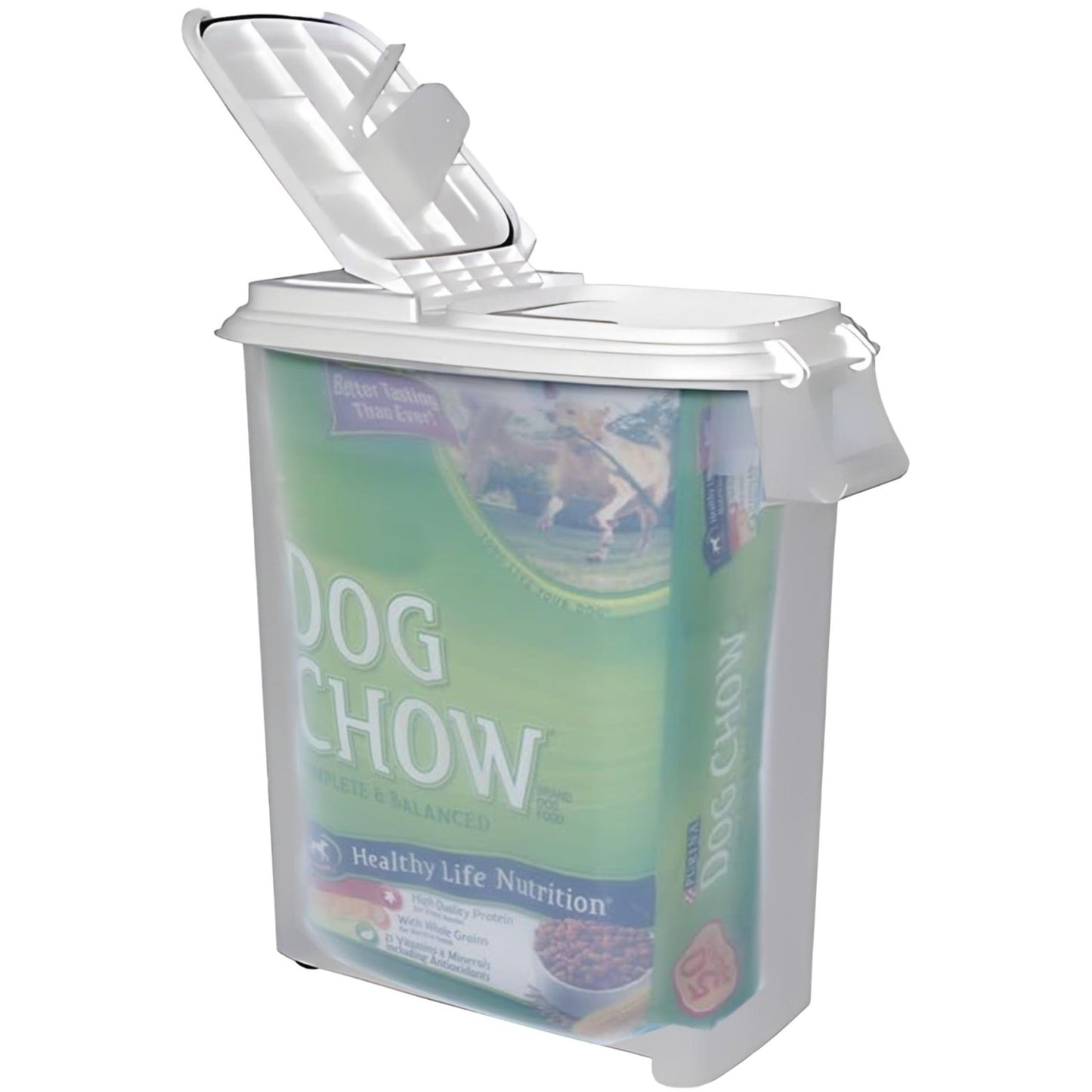 Airtight Rolling Pet Food Storage Container 50 Quart with Scoop   Dog Cat Food B6