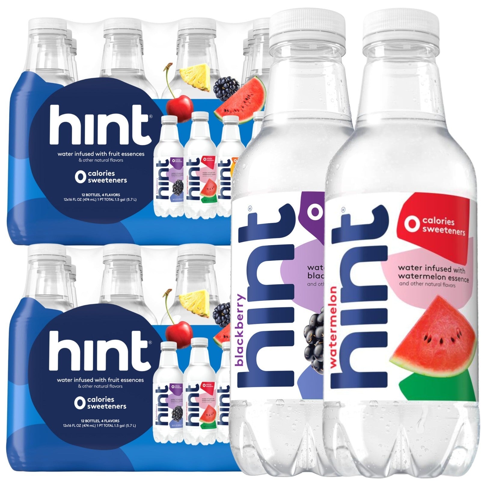Fruit Infused Flavored Water Variety Pack   Sugar Free, Zero Calories, 16 Fl Oz1