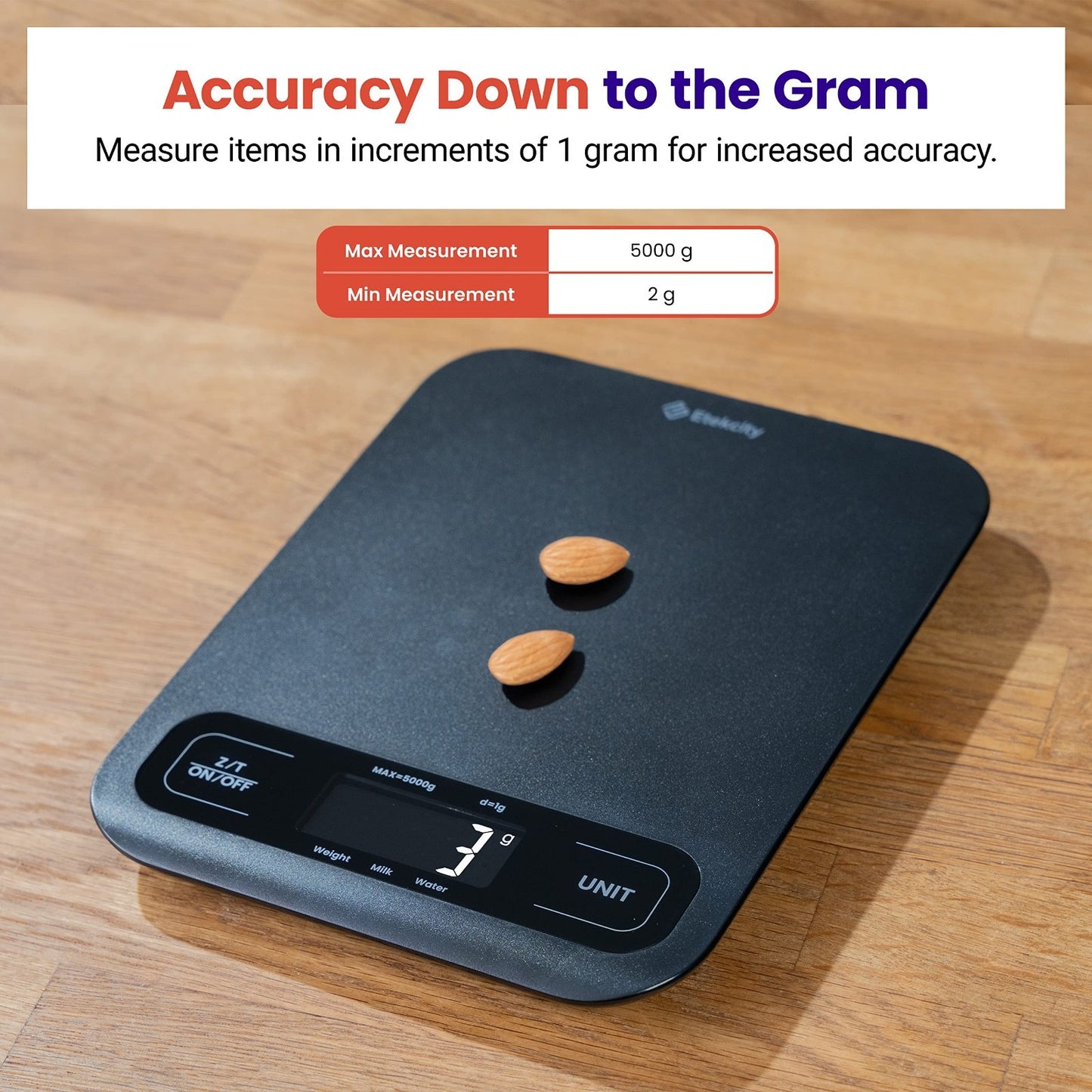 Digital Kitchen Scale   Grams & Ounces, Tare Function, Ideal for Baking, Meal Pr2