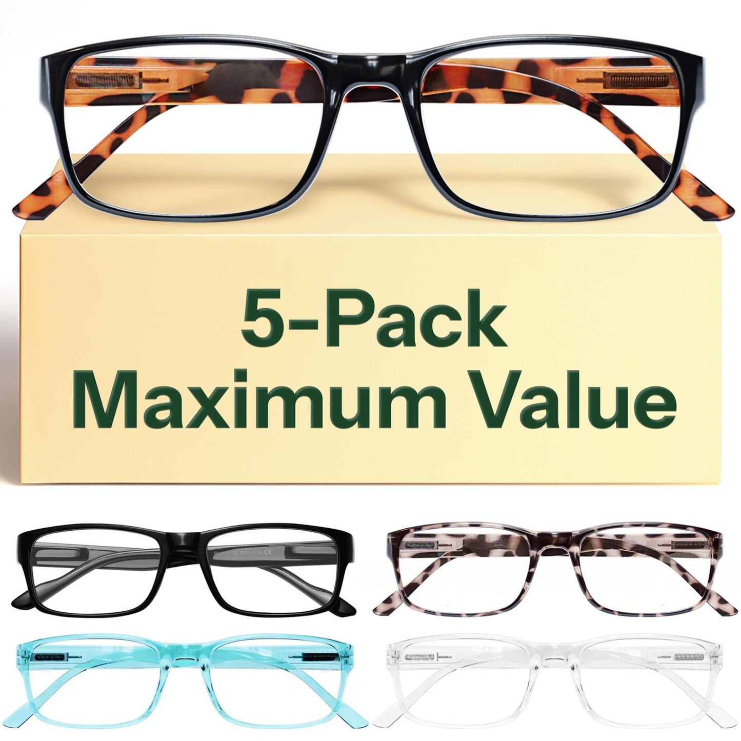 2.5x Professional Reading Glasses - Blue Light Blocking Computer Readers - FSA/H1
