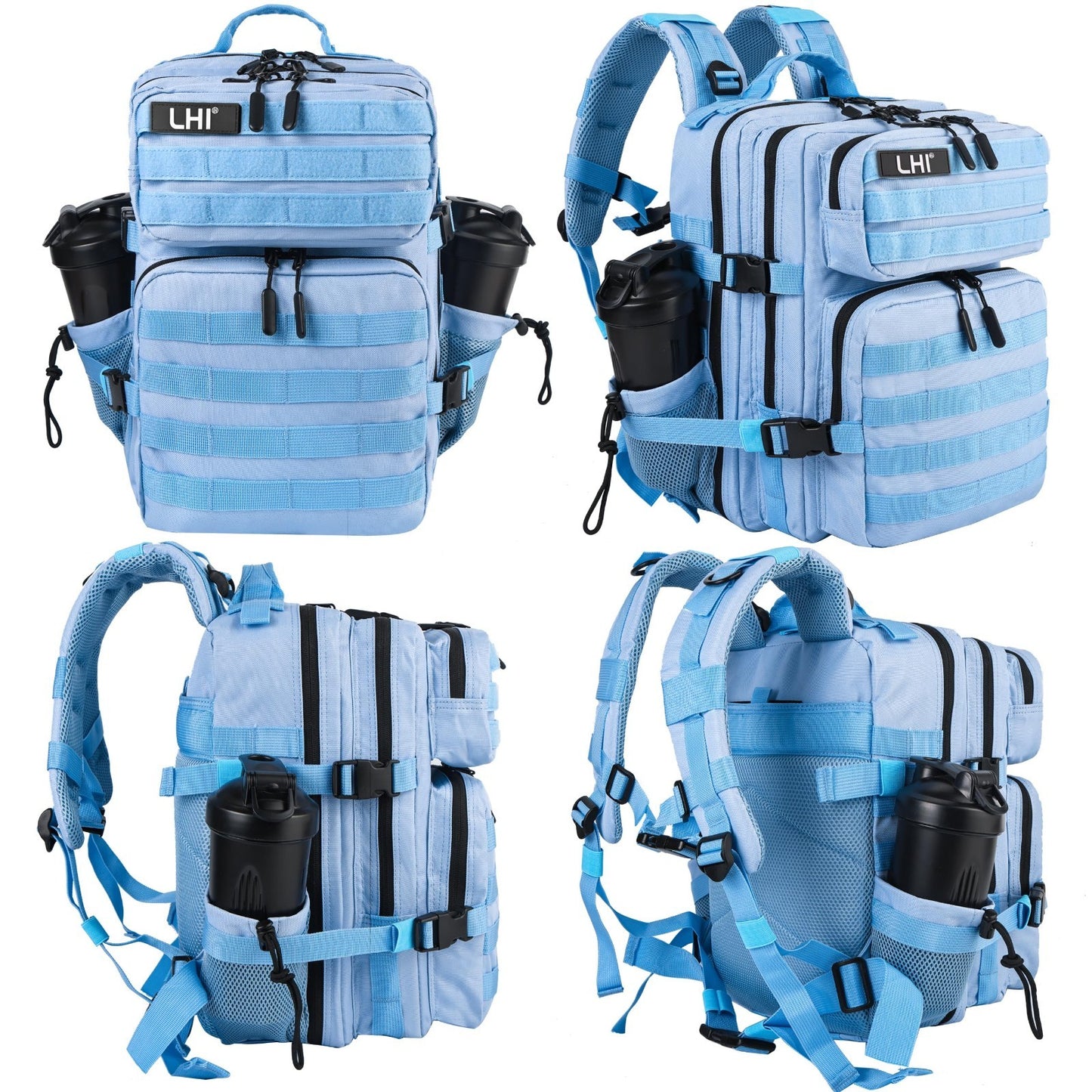 Tactical Military Backpack 25L/35L Army Assault Pack Rucksack with Water Bottle2