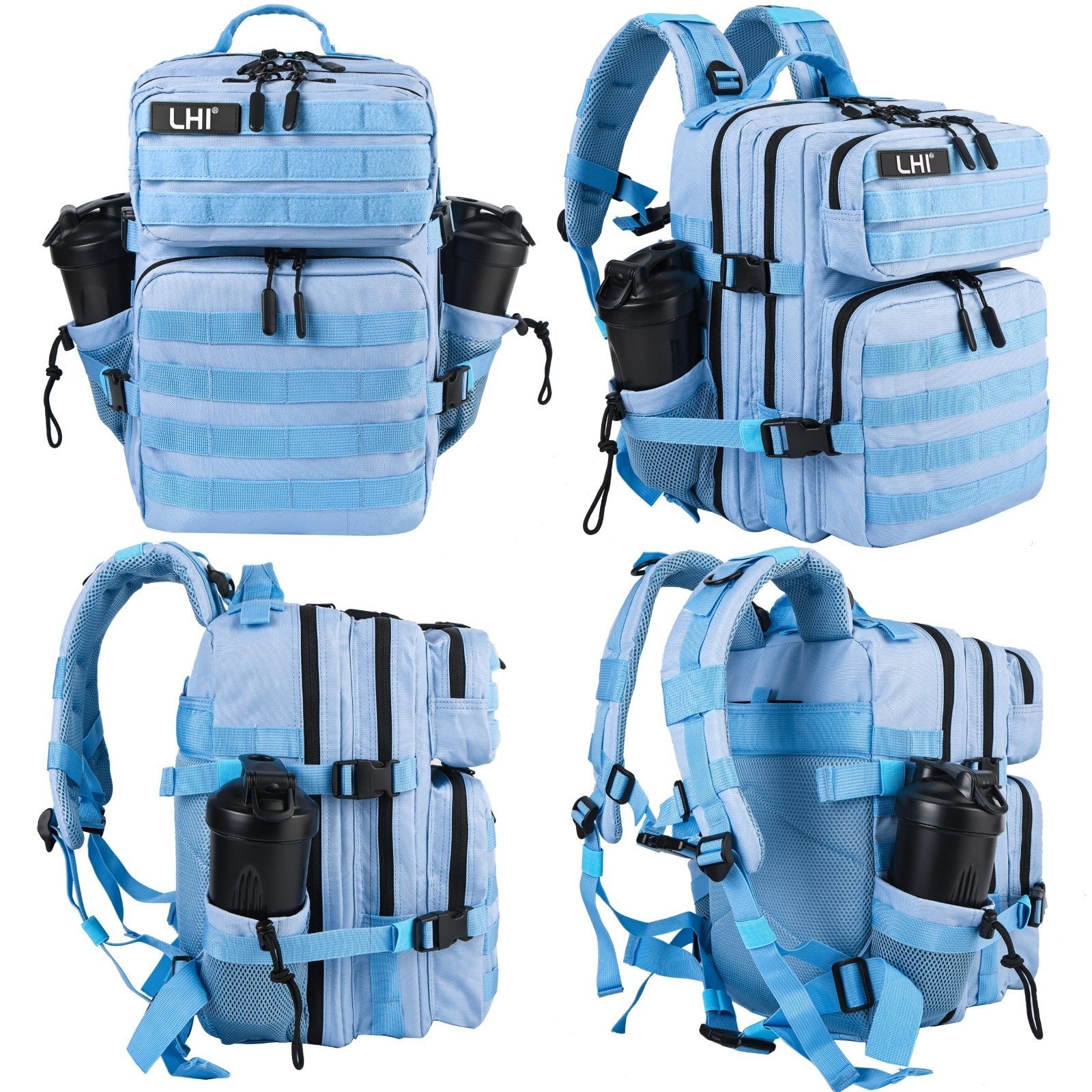 Tactical Military Backpack 25L/35L Army Assault Pack Rucksack with Water Bottle2