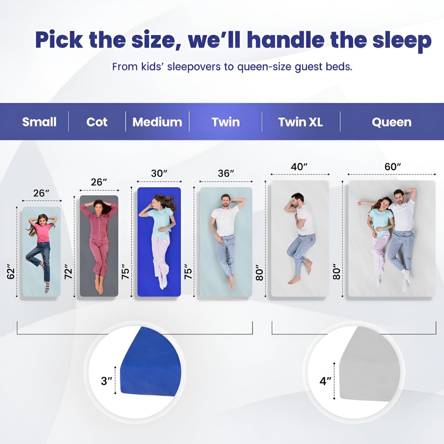 AirCell Memory Foam Camping Mattress Pad   CertiPUR US Portable Sleeping Mat for3