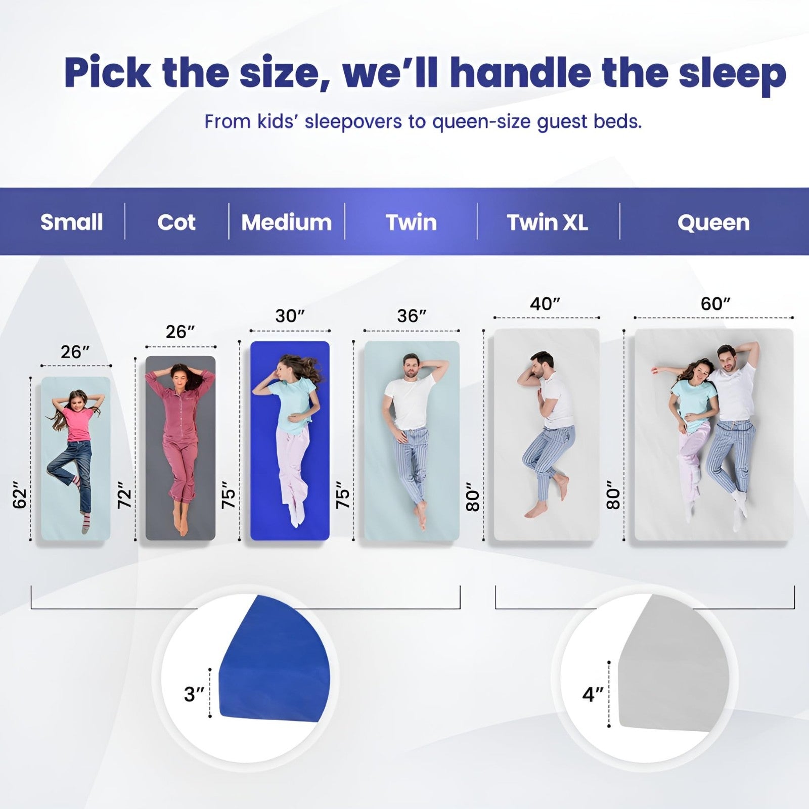 AirCell Memory Foam Camping Mattress Pad   CertiPUR US Portable Sleeping Mat for3