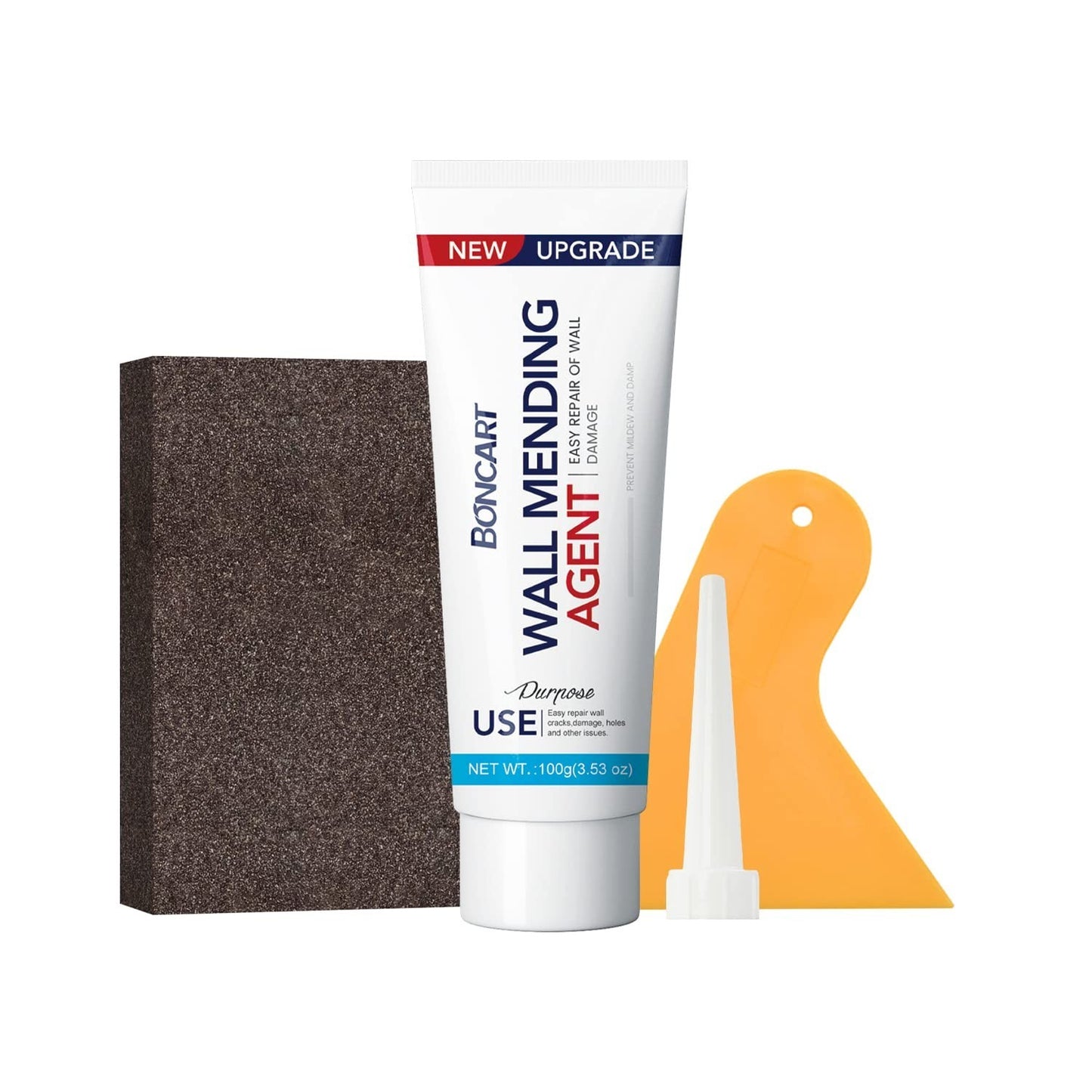 Wall Repair Kit   Spackle Mending Putty with Scraper & Sanding Sponge for Cracks1