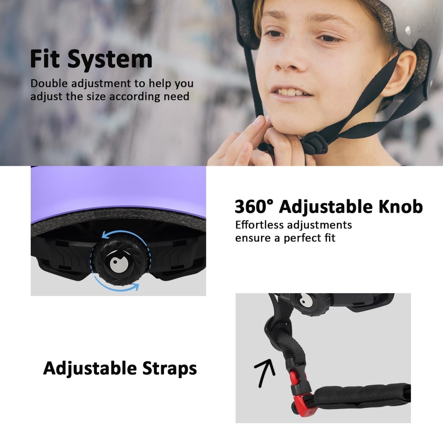 Multi-Sport Helmet for Skateboard, Bike, Scooter - Adjustable, Lightweight, Vent3