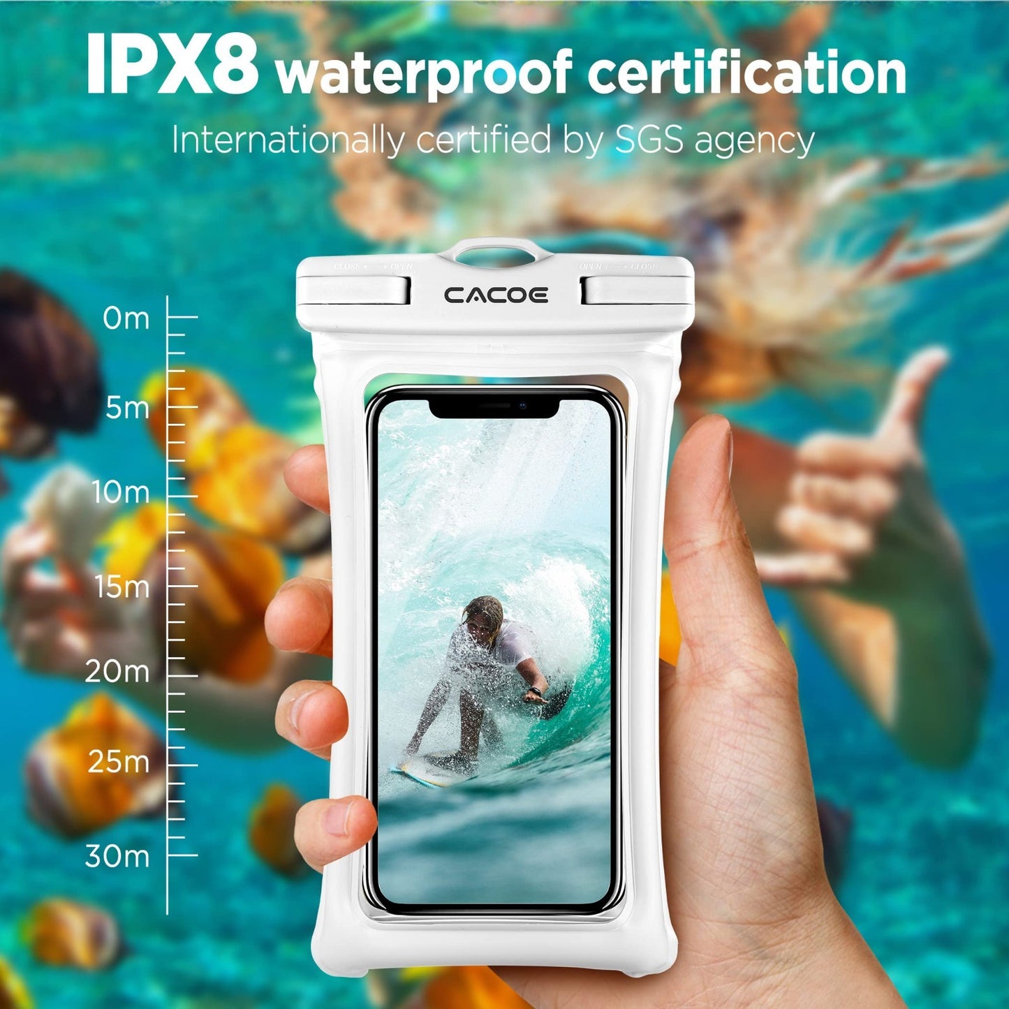 Waterproof Phone Pouch 2 Pack   Floatable IPX8 Case for 7" Phones, Lanyard, Dry5