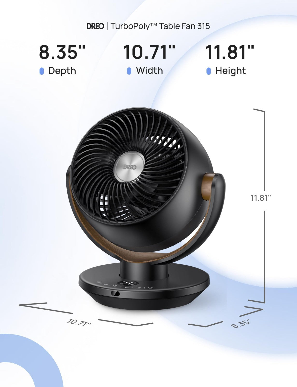 11" Desk Fan with Remote   4 Speed Oscillating Air Circulator, Quiet 25dB, 120°2