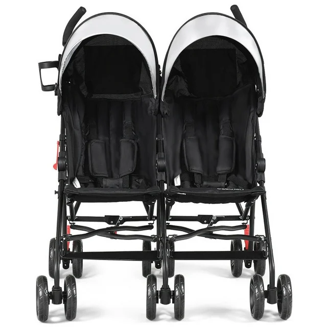 Foldable Twin Baby Double Stroller Kids Ultralight Umbrella Stroller Pushchair1