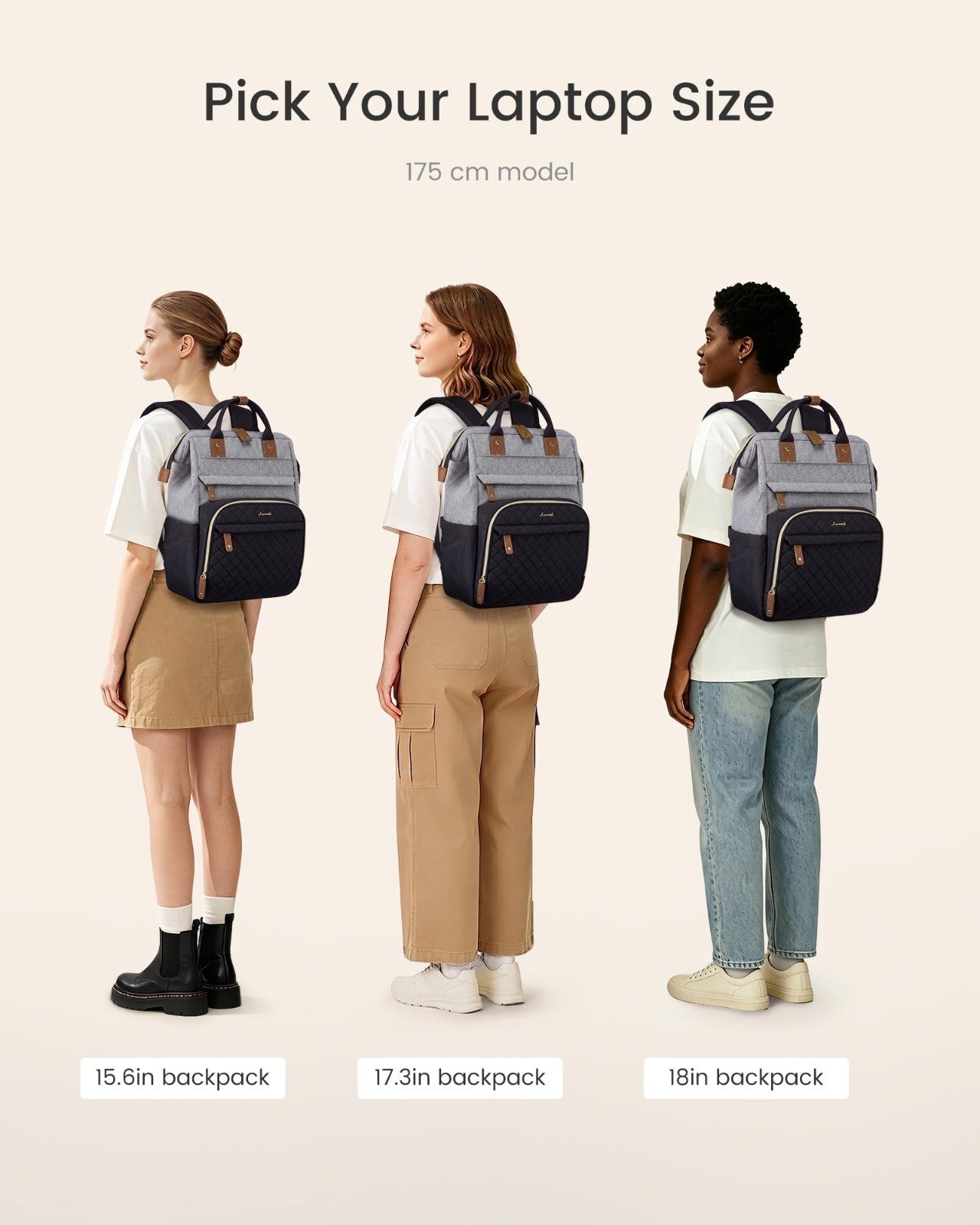 Quilted Laptop Backpack for Women   Stylish Teacher & Nurse Work Bag Purse6
