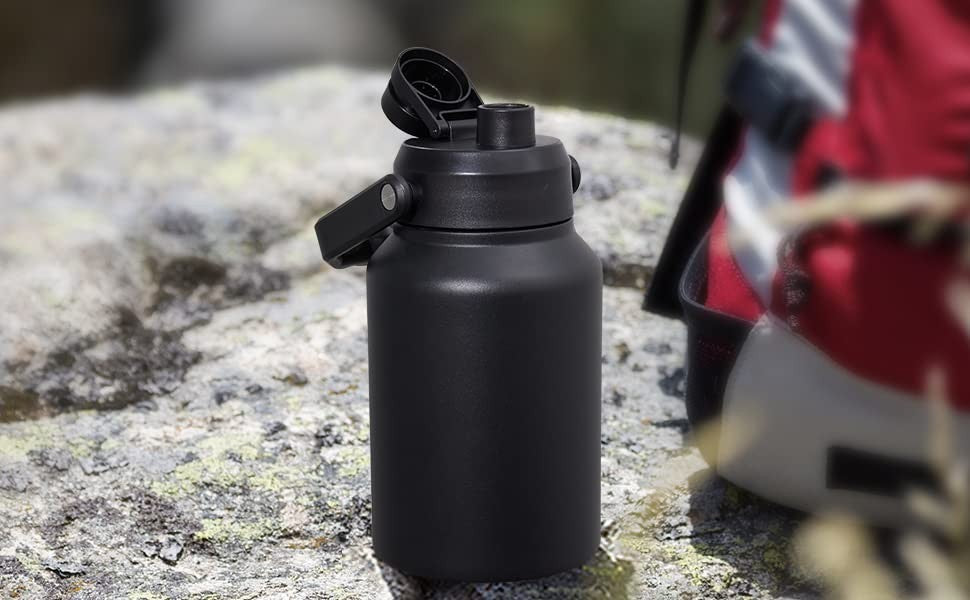 Optimized eBay Title:  "64 oz Insulated Water Bottle with Straw - Stainless Ste6