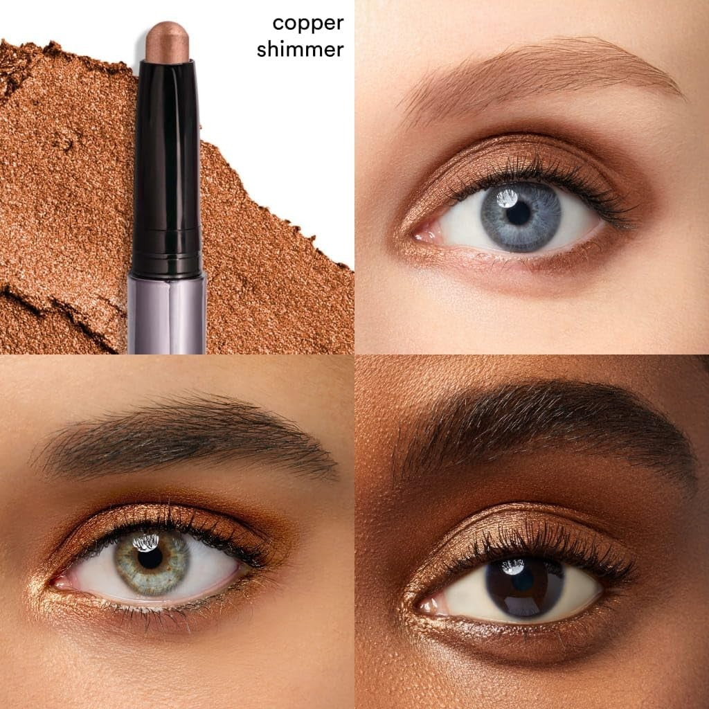 Crème-to-Powder Eyeshadow Stick - Copper Shimmer, Long-Lasting, Easy Application2