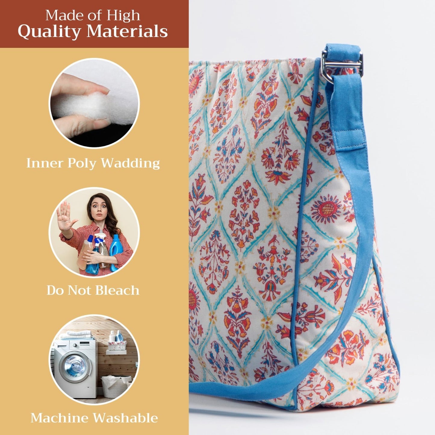 Stylish Women's Cotton Shoulder Hand Bag   Versatile Tote for Everyday Use3