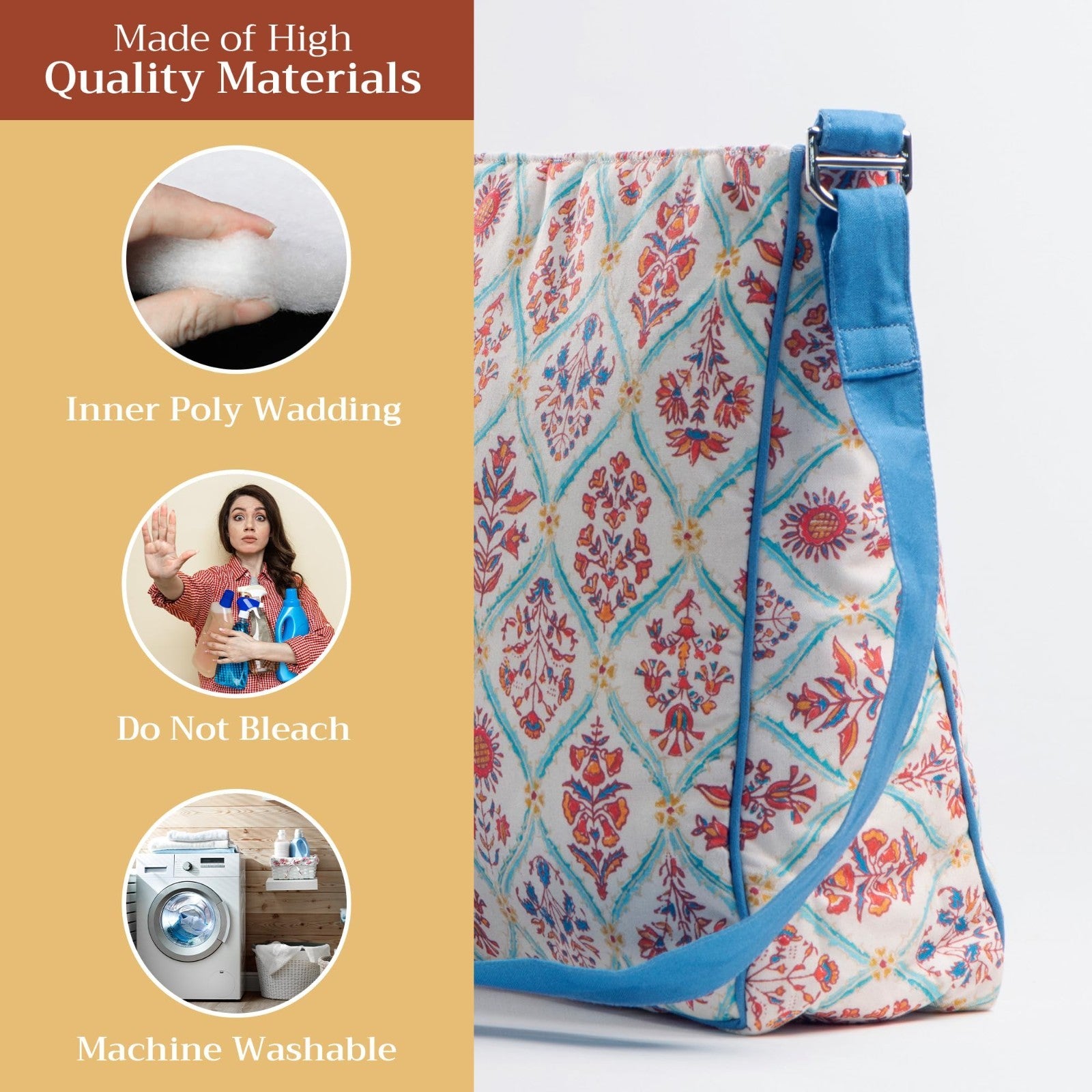 Stylish Women's Cotton Shoulder Hand Bag   Versatile Tote for Everyday Use3