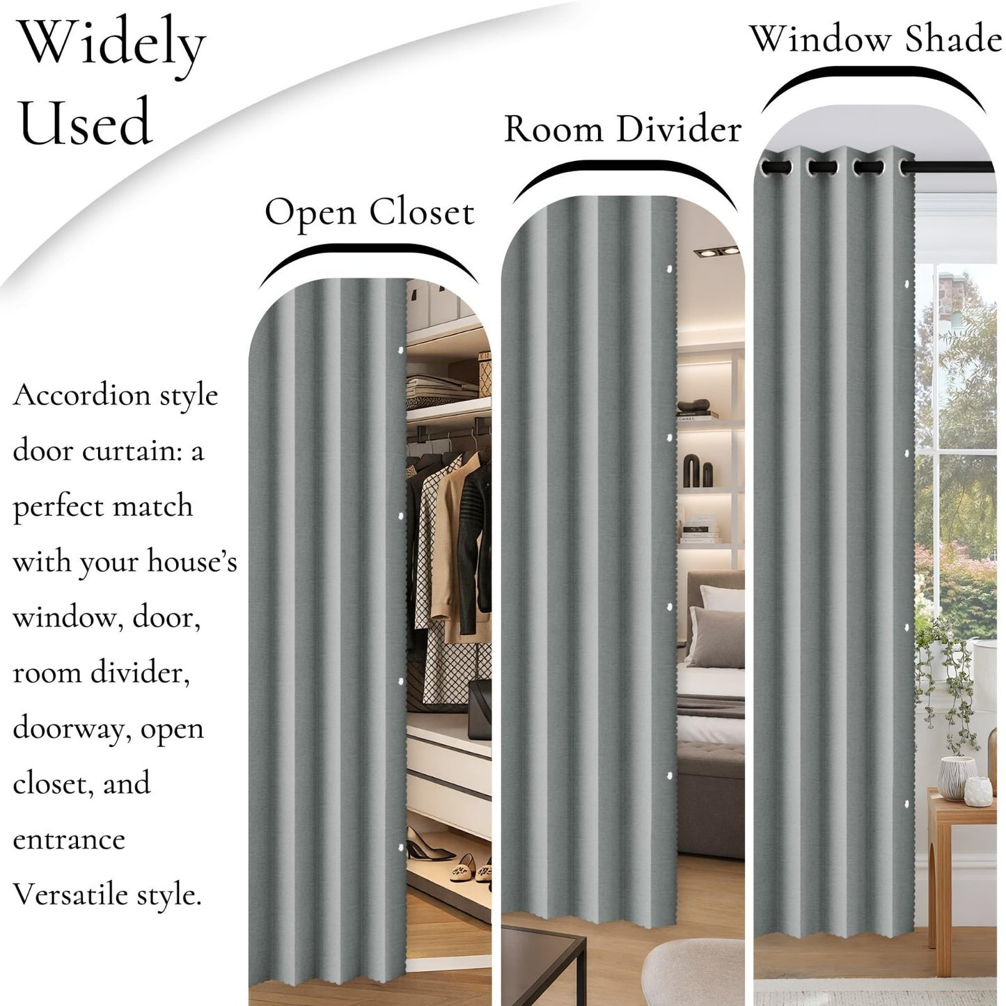 Vertical Shades & Blinds, Room Divider Curtain for Sliding Doors, 1 Panel 100x969