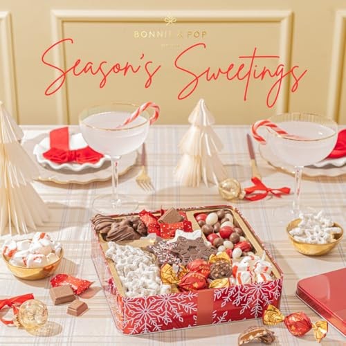 'S Holiday Tin- with Assorted Christmas Chocolate, Nuts, Bark, Truffles – Festiv3