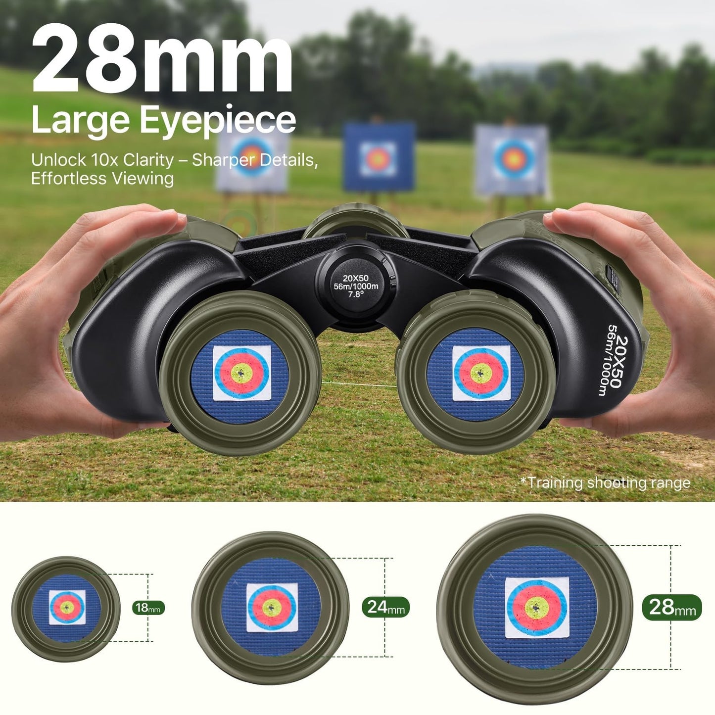 High Powered 20x50 Binoculars for Adults   Low Light Night Vision, 28mm Eyepiece2