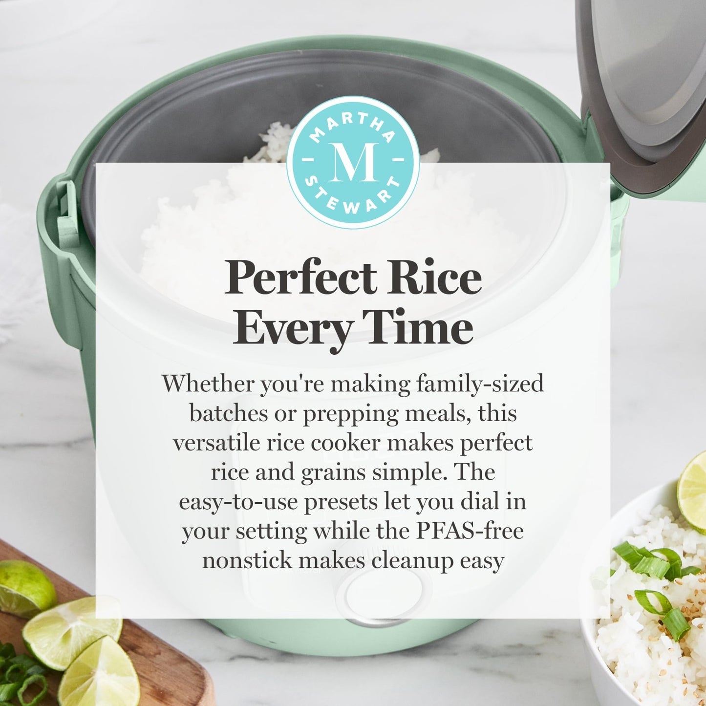 4-Cup Rice Cooker, Ceramic Non-Stick Pot, Keep Warm, Steam Basket, Quick Cook, G10