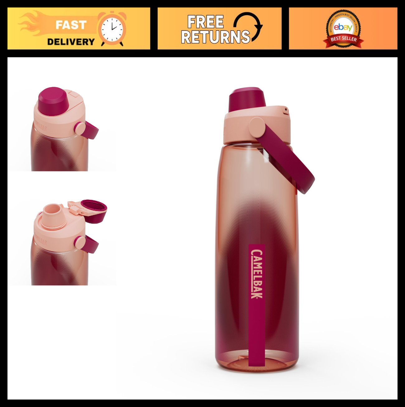 High Flow 32oz Water Bottle for Quick Hydration, Ideal for Active Lifestyle, Blu0