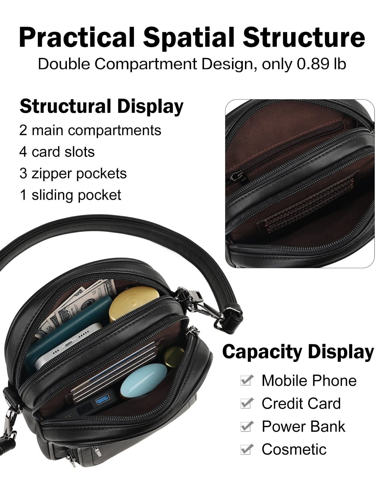 Small Crossbody Purses for Women, RFID Anti-Theft, 4 Card Slots, Stylish & Compa5