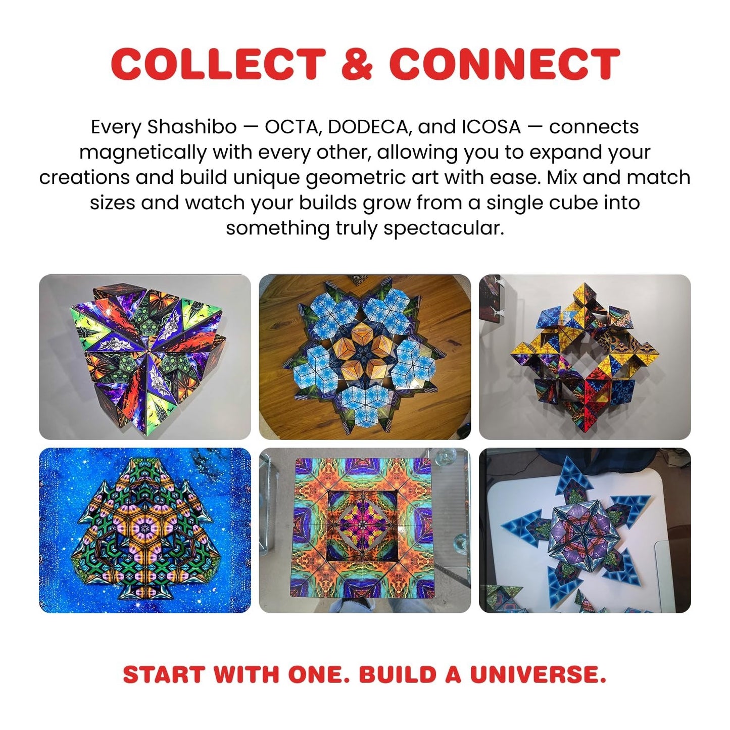 Magnetic Puzzle Cube   Sensory Fidget Toy for Stress Relief, Shape Shifting Fun,5
