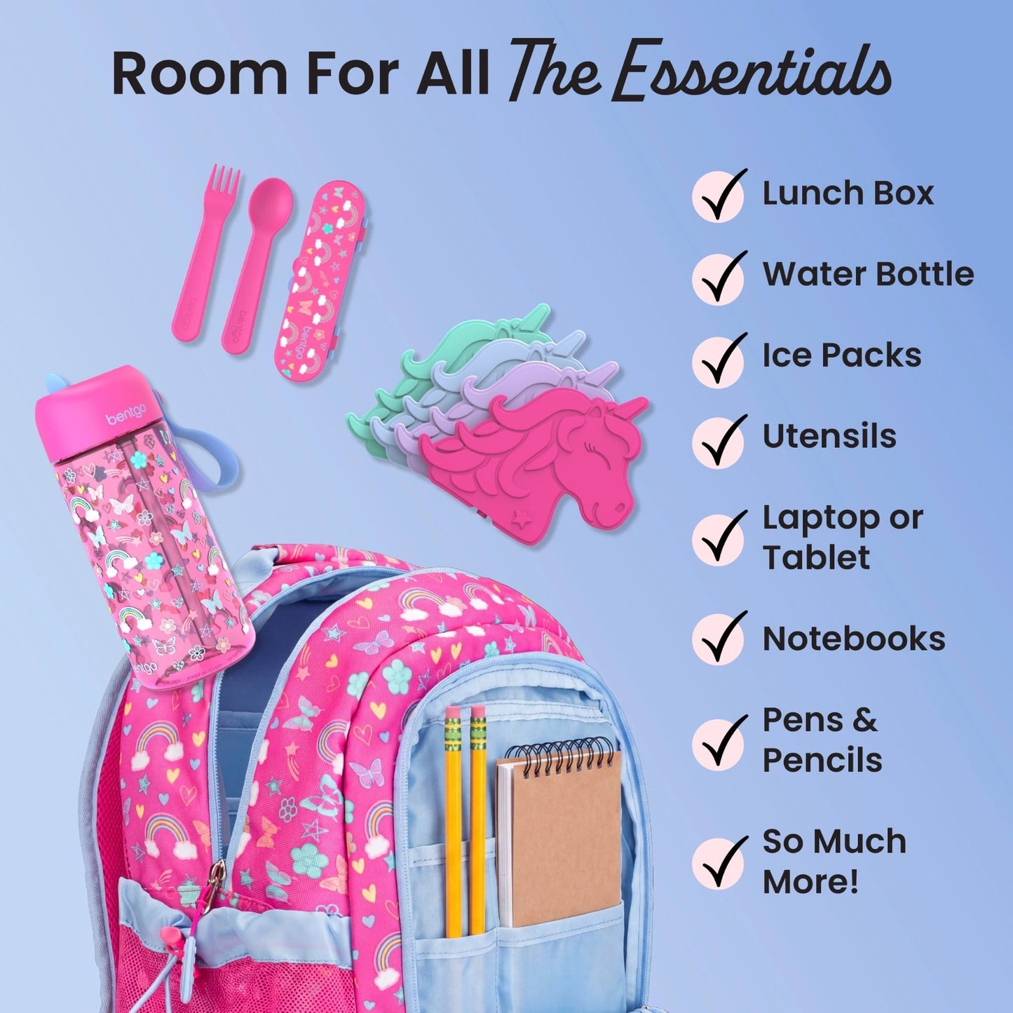 Kids 2 in 1 Backpack & Insulated Lunch Bag Set   Padded Straps, Durable & Stylis6