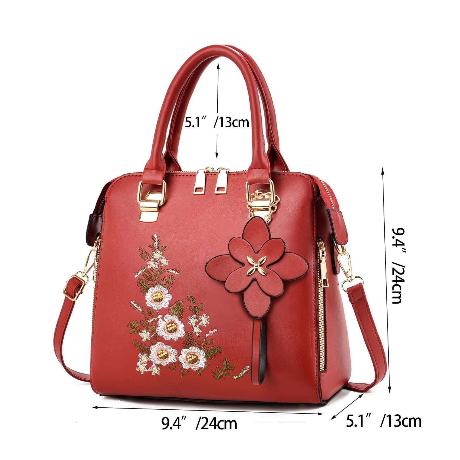 Vintage Embroidered Crossbody Purses for Women - Stylish Satchel Handbags3