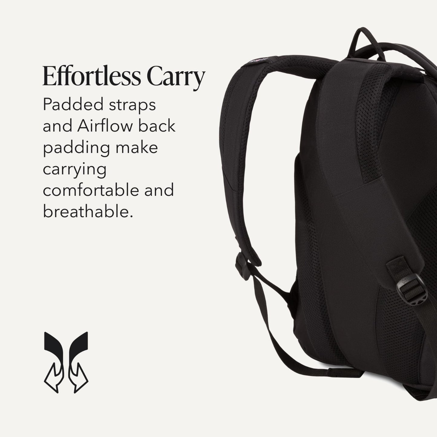 Durable Bungee Core Laptop Backpack for 13 Inch Laptops, Airflow Back Panel, 26L4
