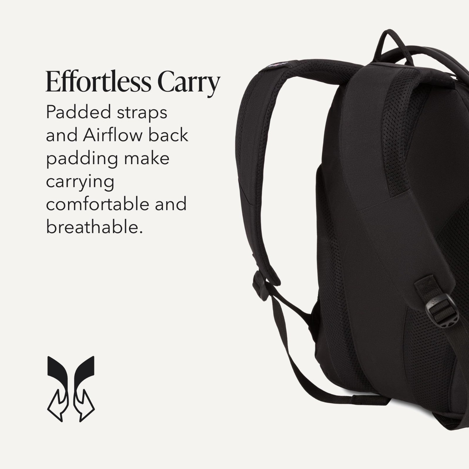 Durable Bungee Core Laptop Backpack for 13 Inch Laptops, Airflow Back Panel, 26L4